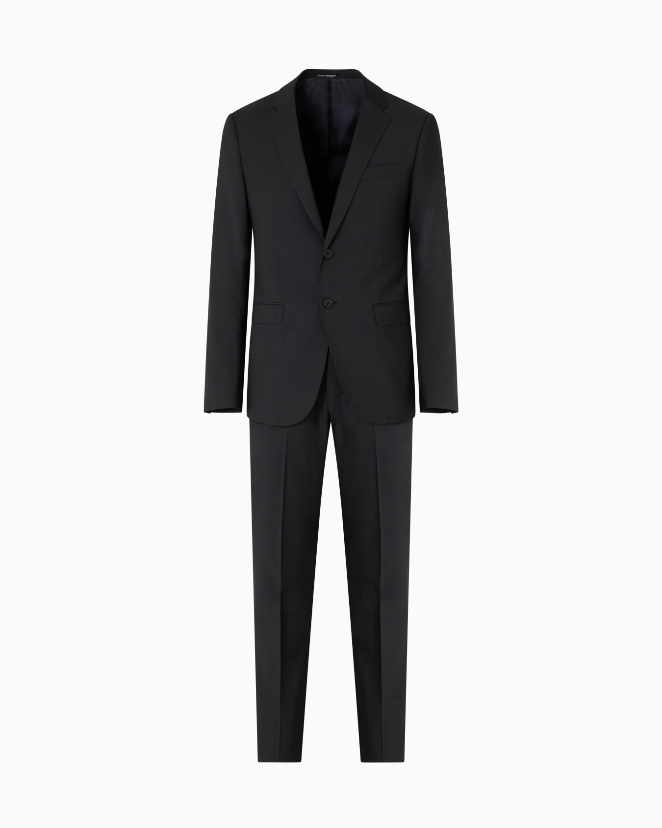 Single-breasted, regular-fit suit in fil-à-fil virgin-wool canvas Slide 0