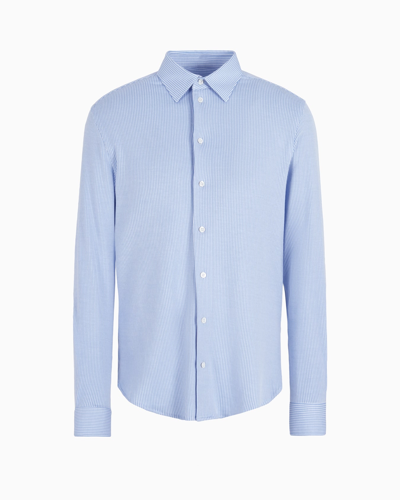 Camisa en punto de mezcla de lyocell a rayas ASV Diapositiva 0