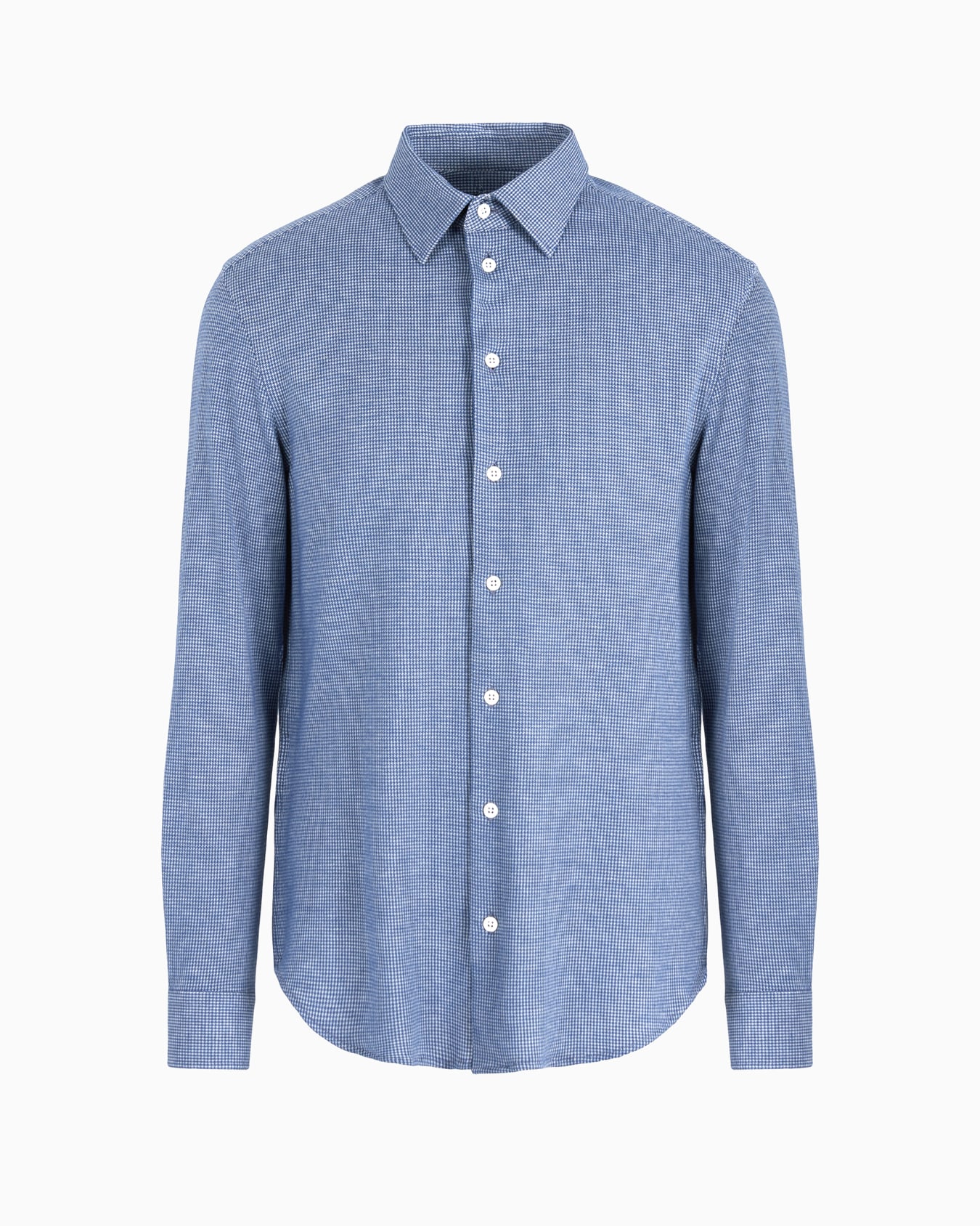 Chemise en jersey armuré en mélange de lyocell avec motif pied-de-poule ASV Diapositive 0