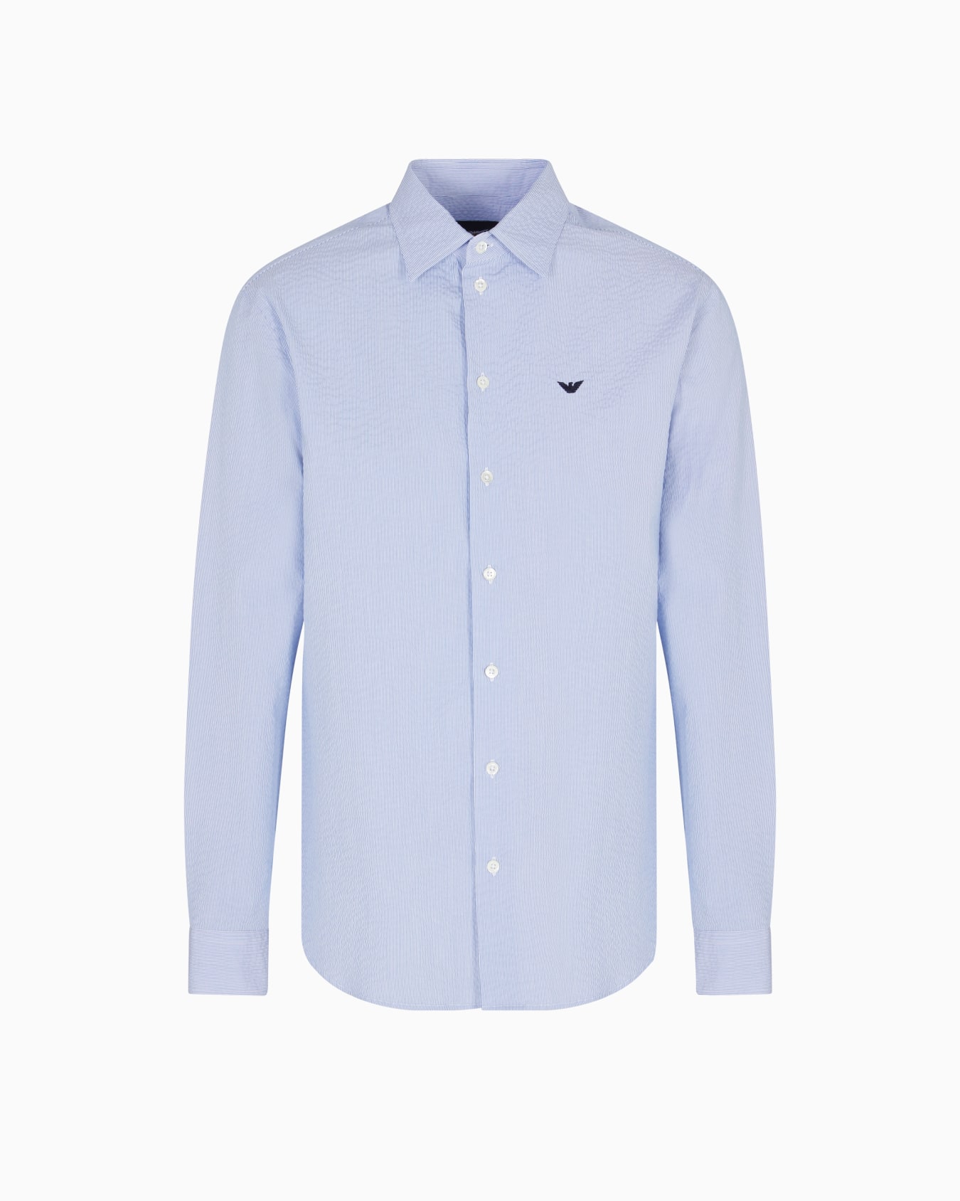 Seersucker-finish jacquard cotton shirt Slide 0