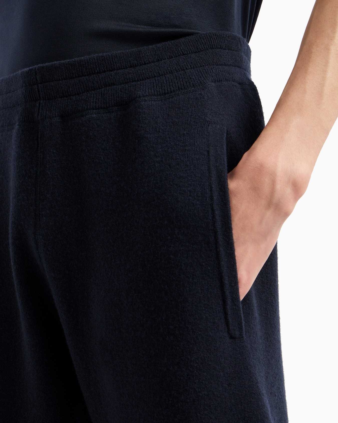Pantaloni jogger in maglia di lana vergine punto felpa Travel Essential Slide 3