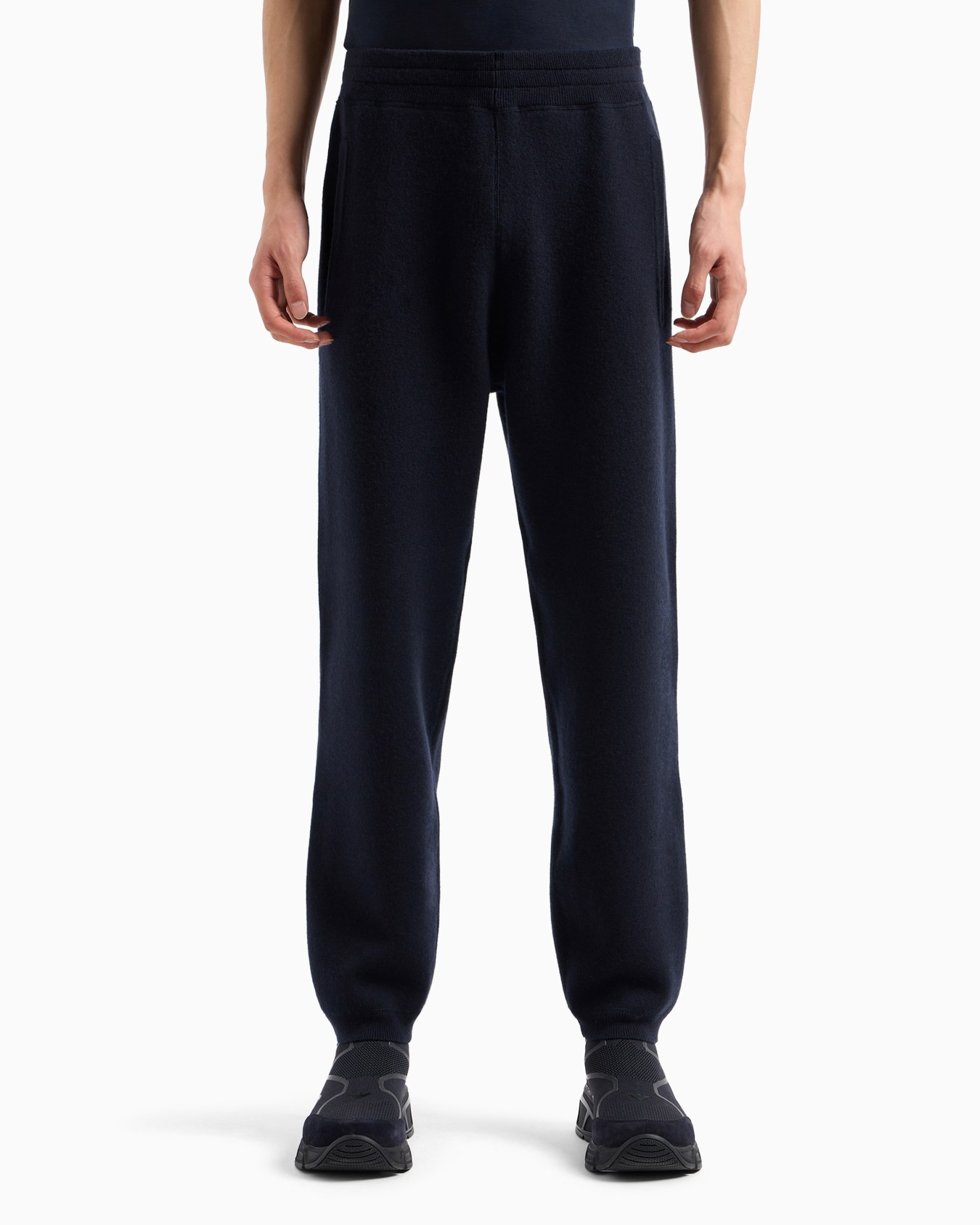 Pantaloni jogger in maglia di lana vergine punto felpa Travel Essential Slide 1