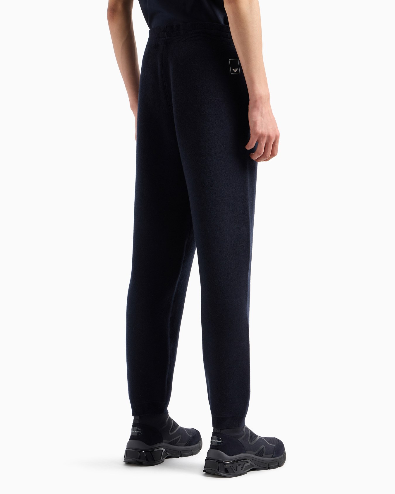 Pantaloni jogger in maglia di lana vergine punto felpa Travel Essential Slide 2