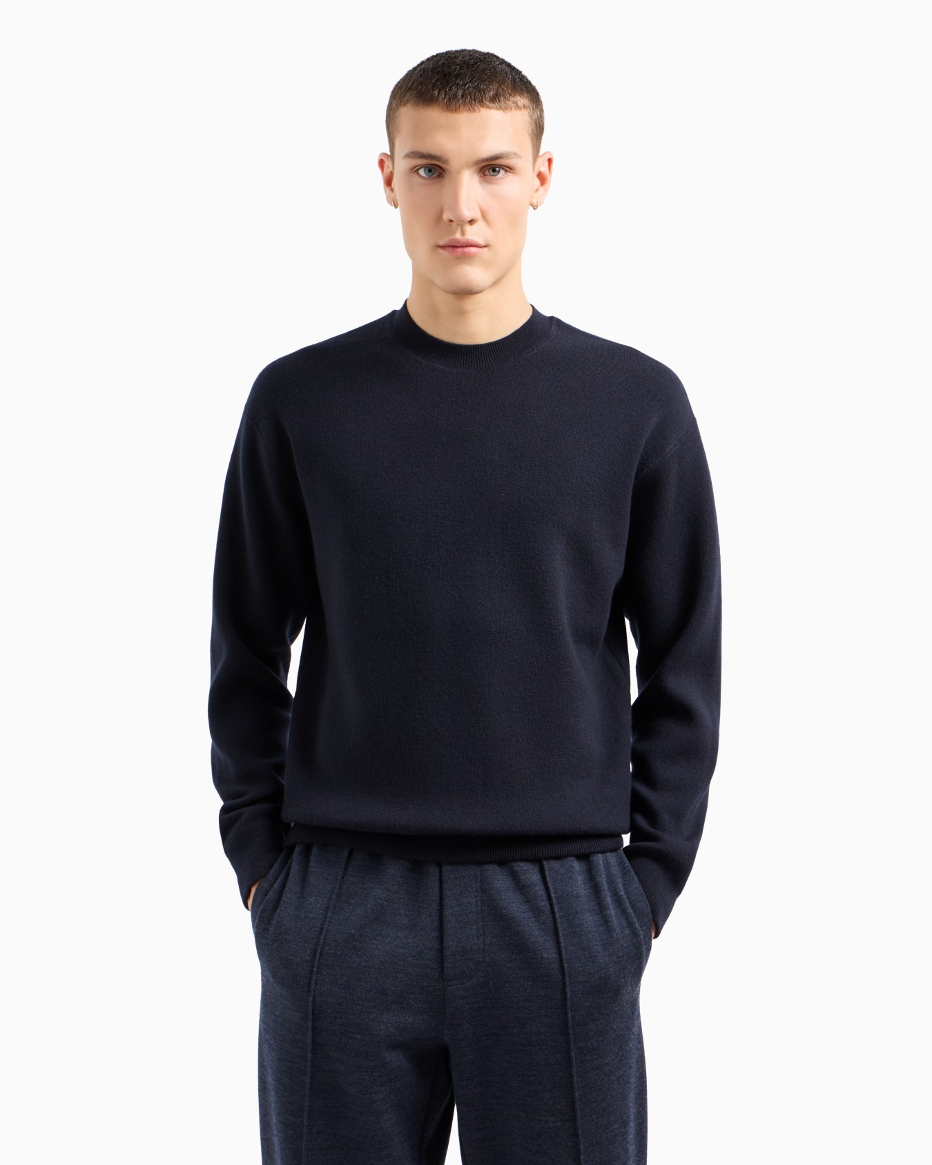 Pull en laine vierge point molleton Travel Essential Diapositive 1