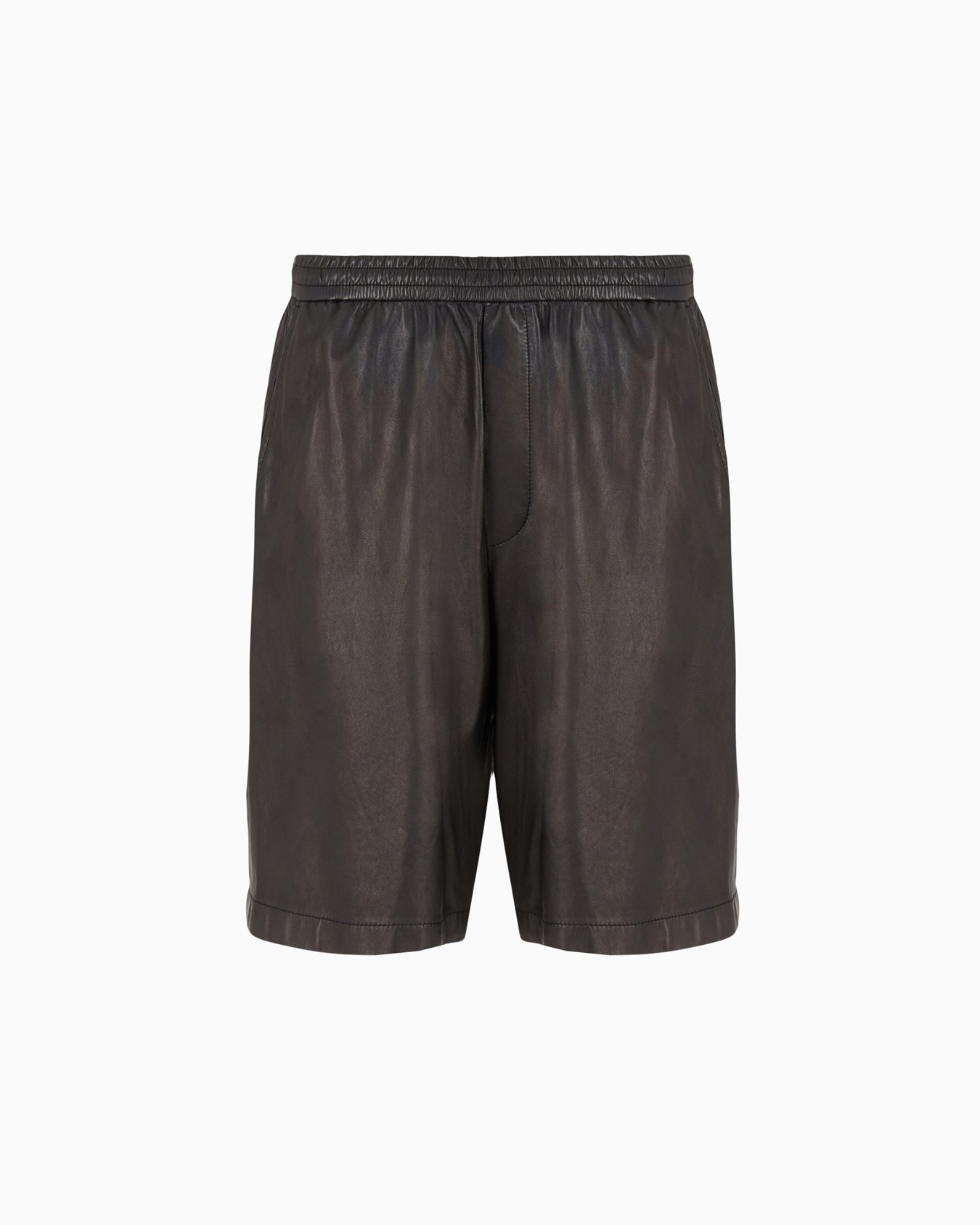 Bermudas de cintura elástica de napa de cordero de guantería Diapositiva 0