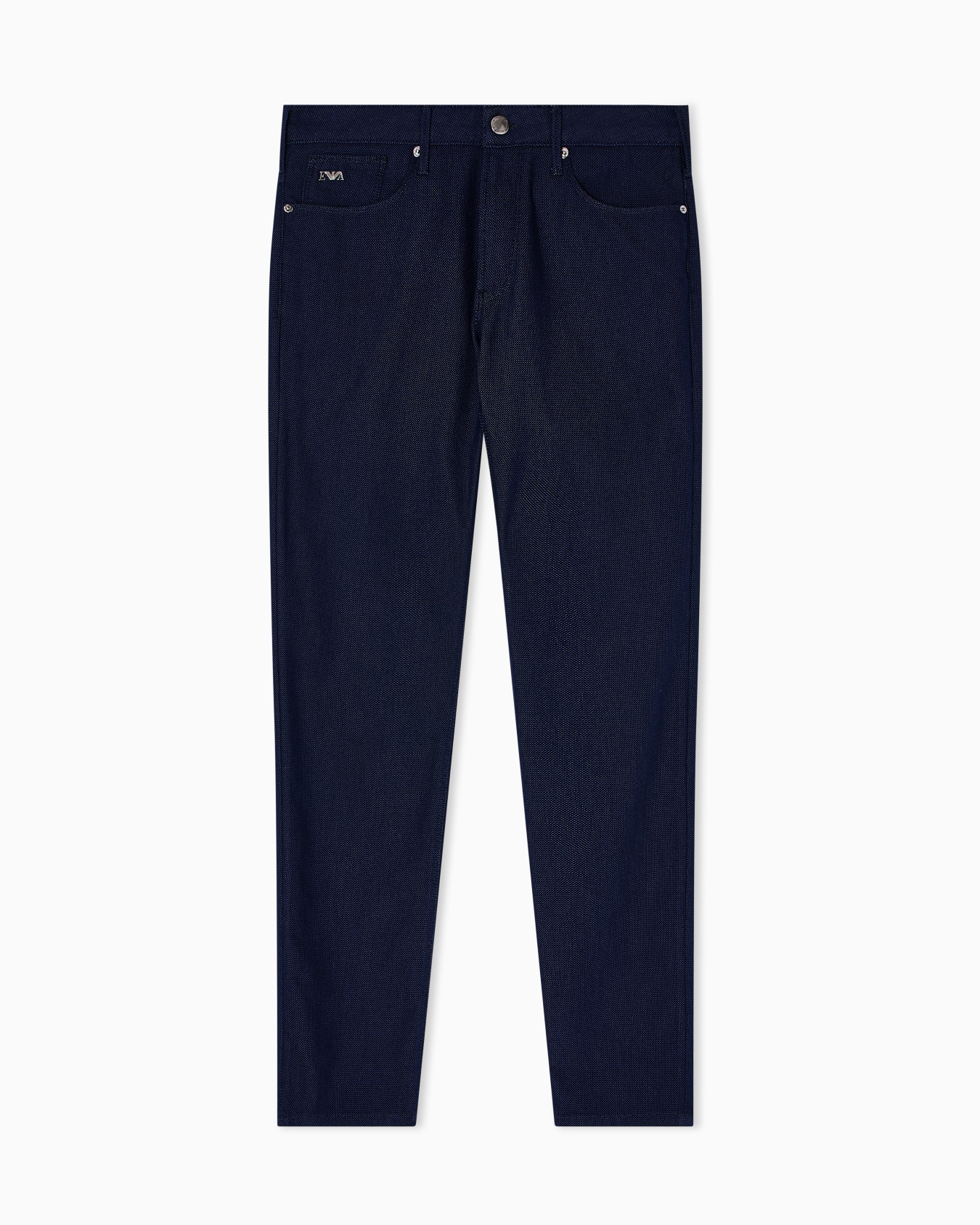 J06 slim-fit, micro polka-dot denim jeans Slide 0