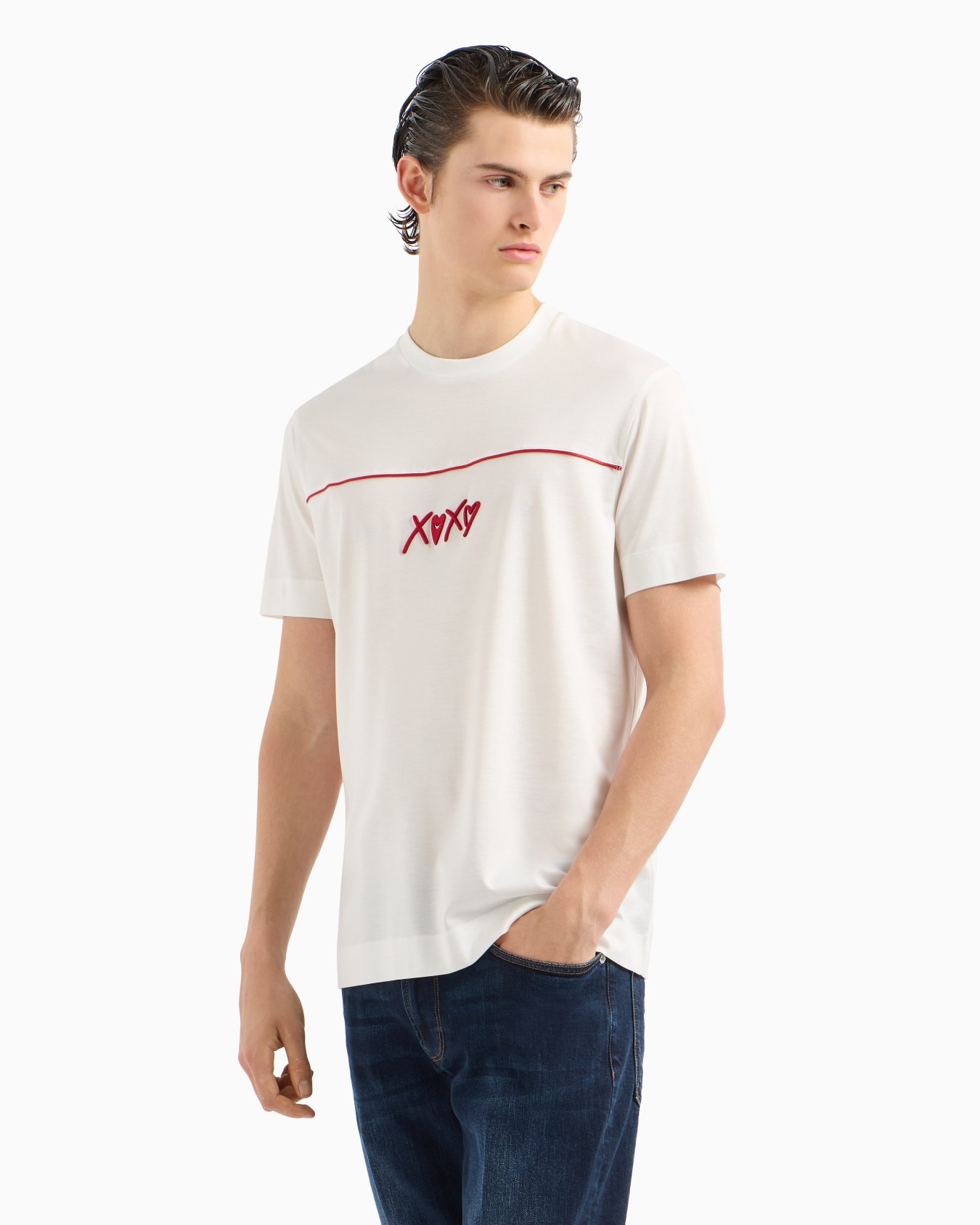 Lyocell-blend jersey T-shirt Slide 1