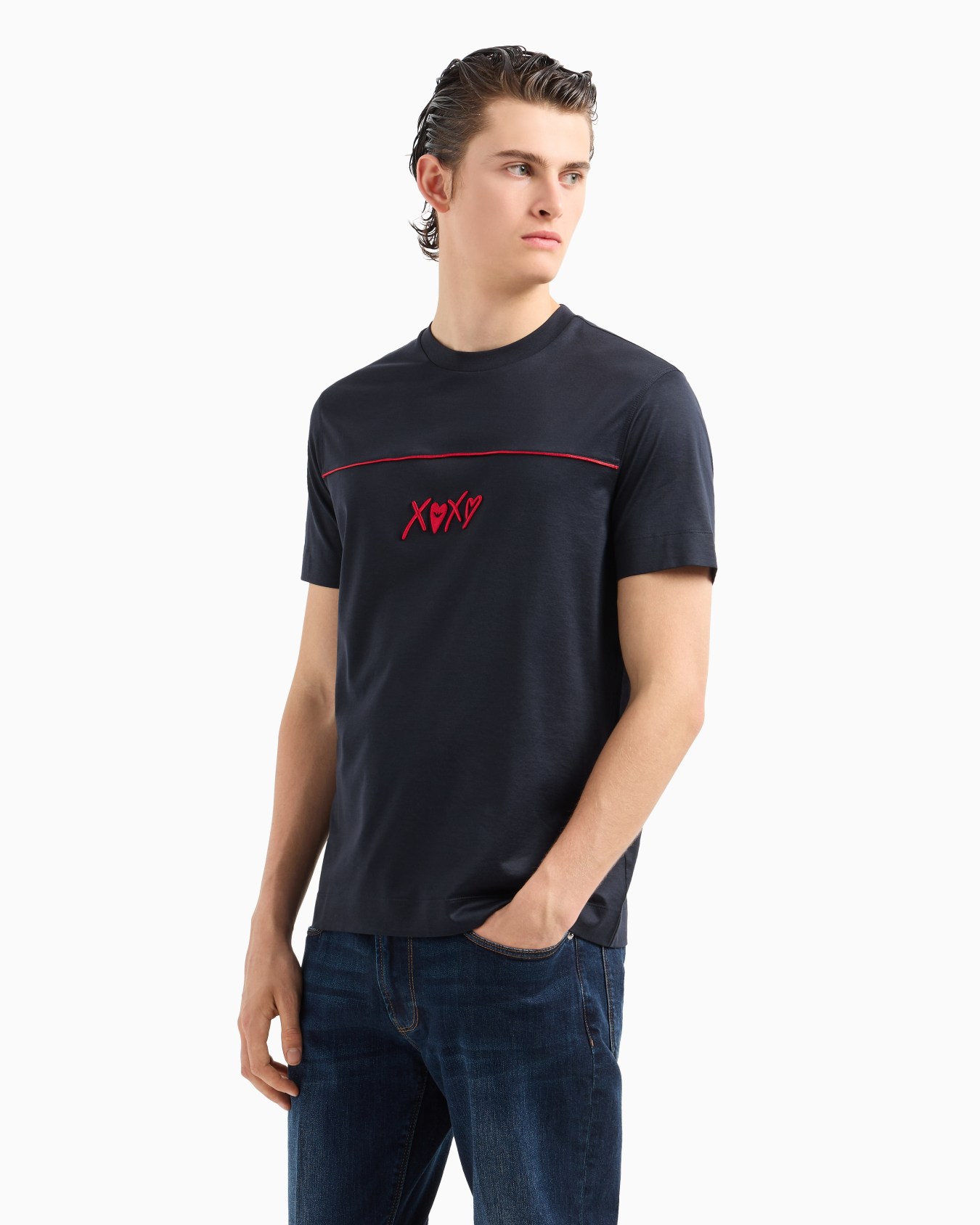 T-shirt en jersey mélange de lyocell Diapositive 1