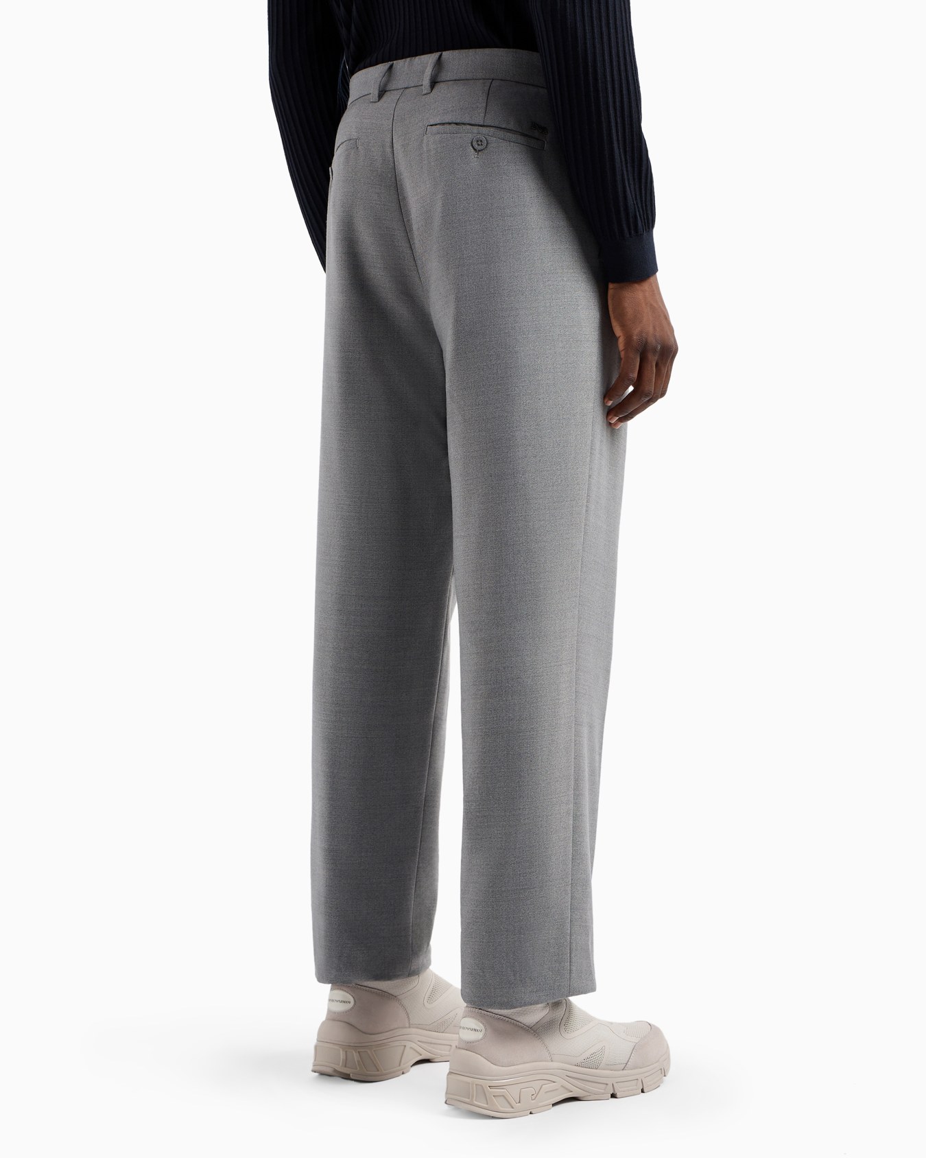 Pantalon à pinces en mélange de laine vierge Travel Essential Diapositive 3