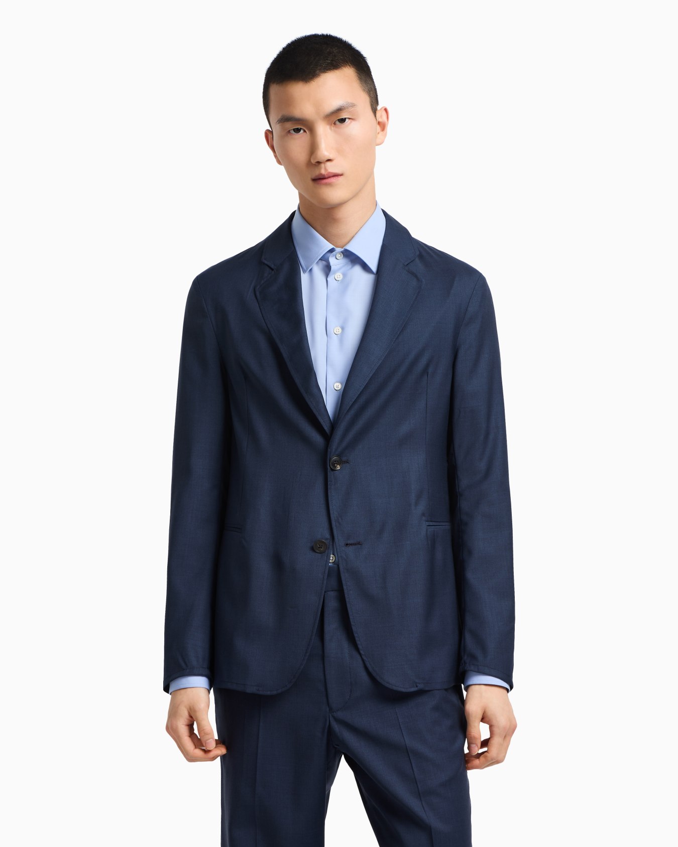 Veste à simple boutonnage en toile de laine froide tropicale Icon Diapositive 4