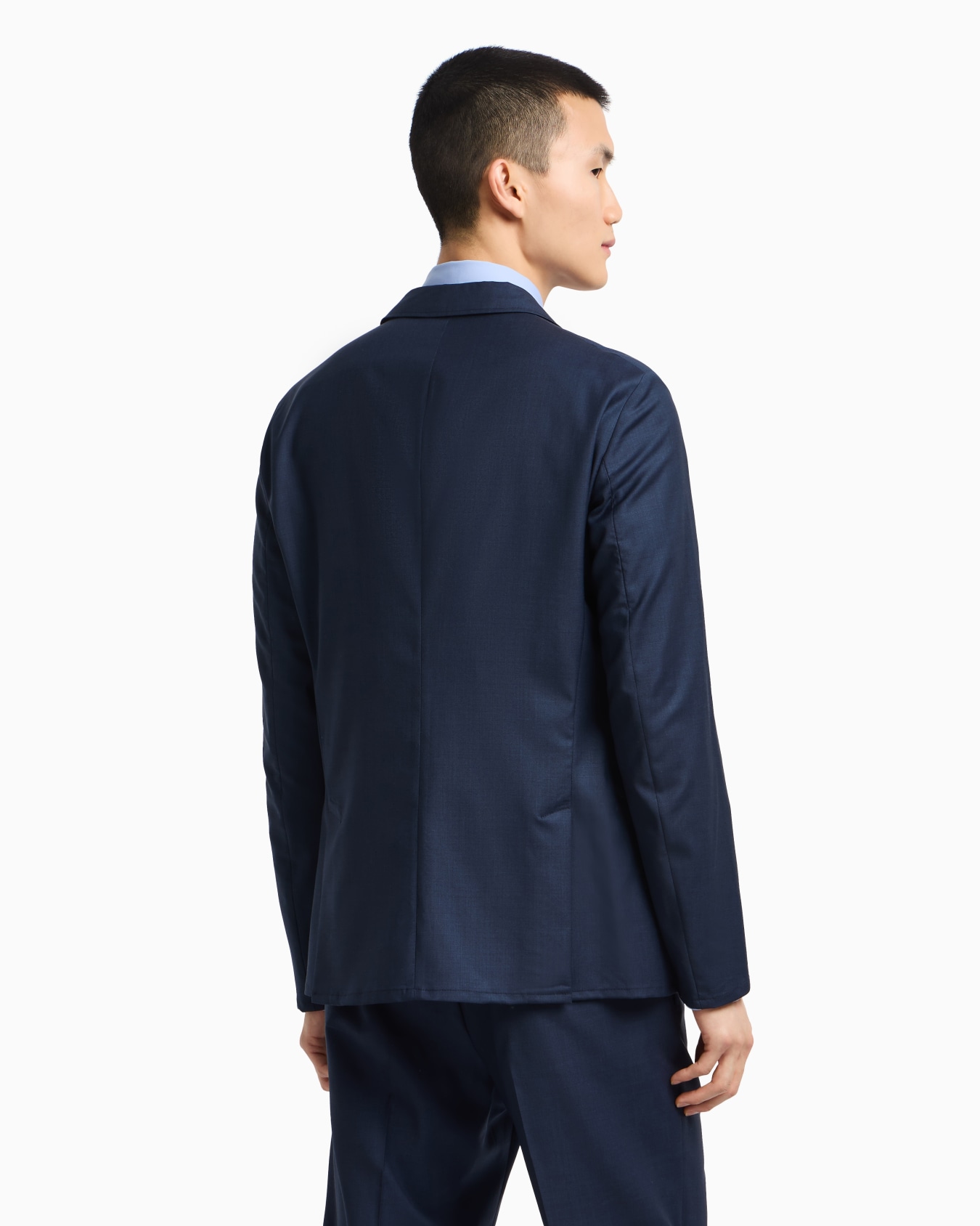 Veste à simple boutonnage en toile de laine froide tropicale Icon Diapositive 3