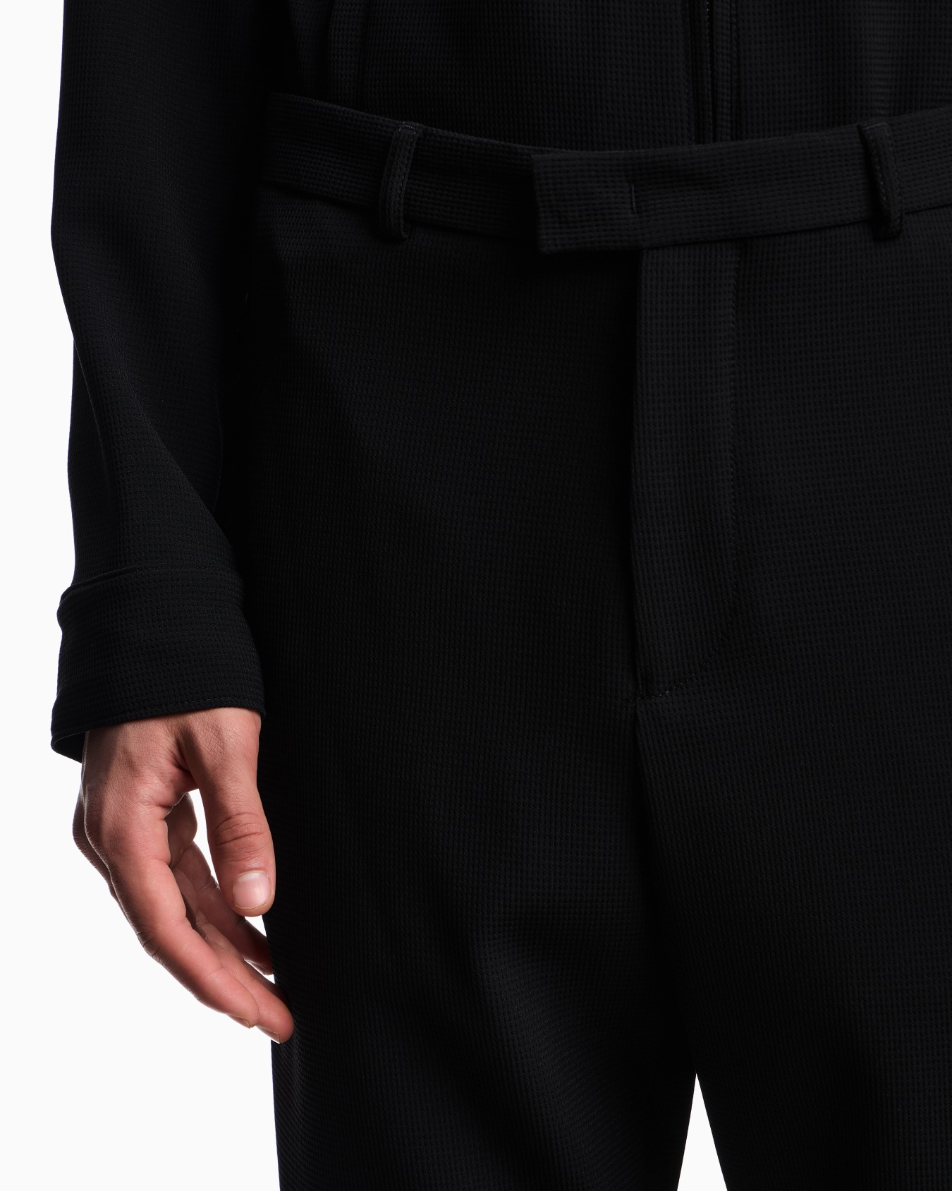 Pantalon en jersey crêpe micro texturé effet piqué Icon Diapositive 4