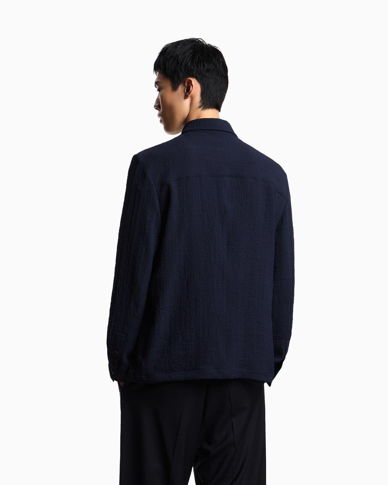 Veste chemise en tissu seersucker technique Diapositive 2