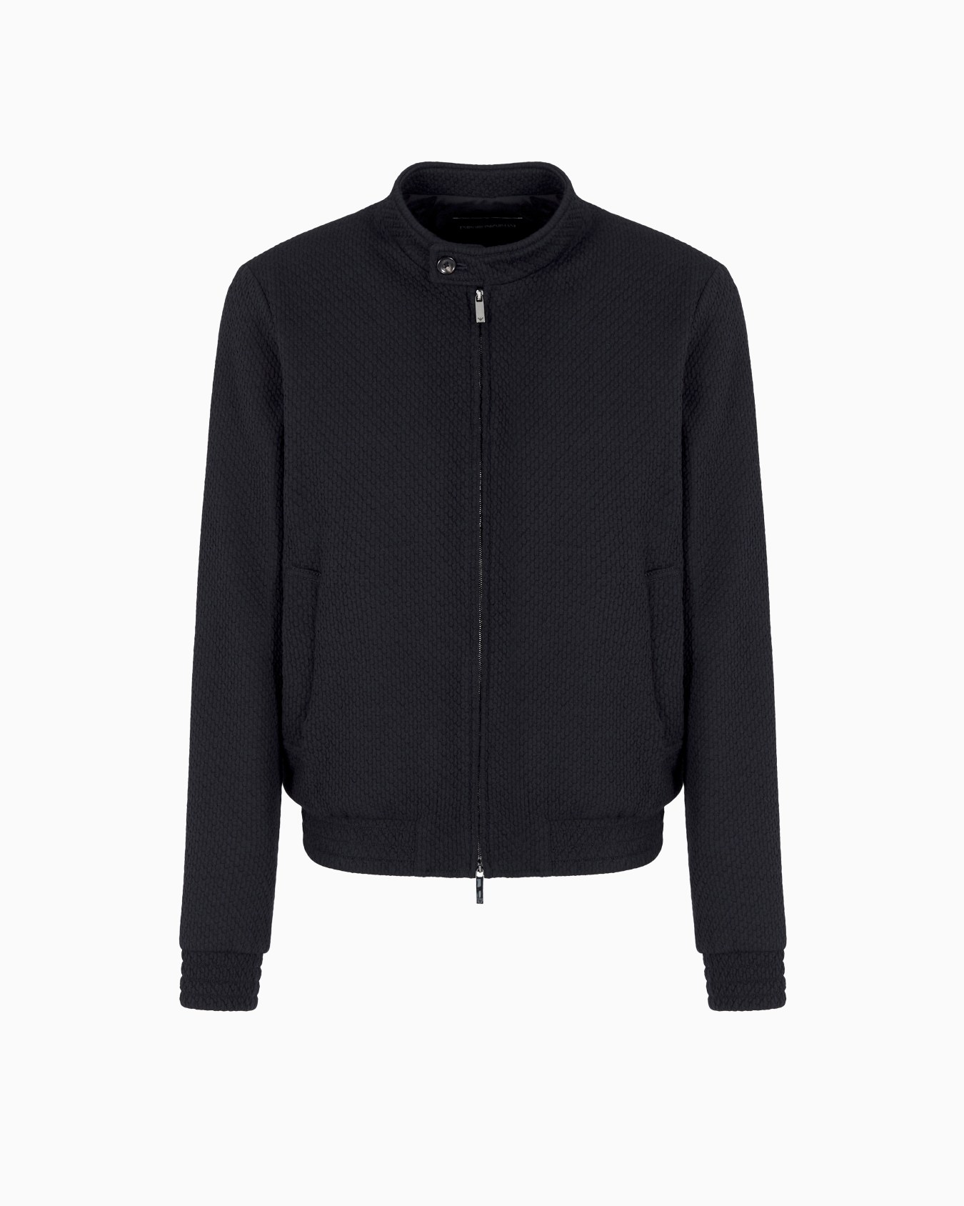 Blouson in 3D-effect jersey-wool blend stretch knit Slide 0