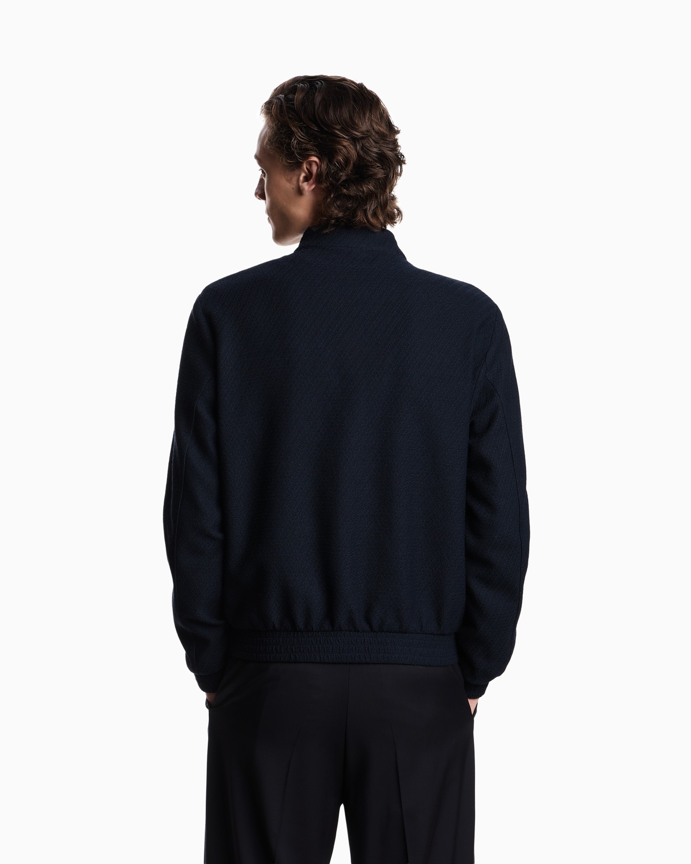 Icon wool-blend bouclé jersey blouson Slide 2