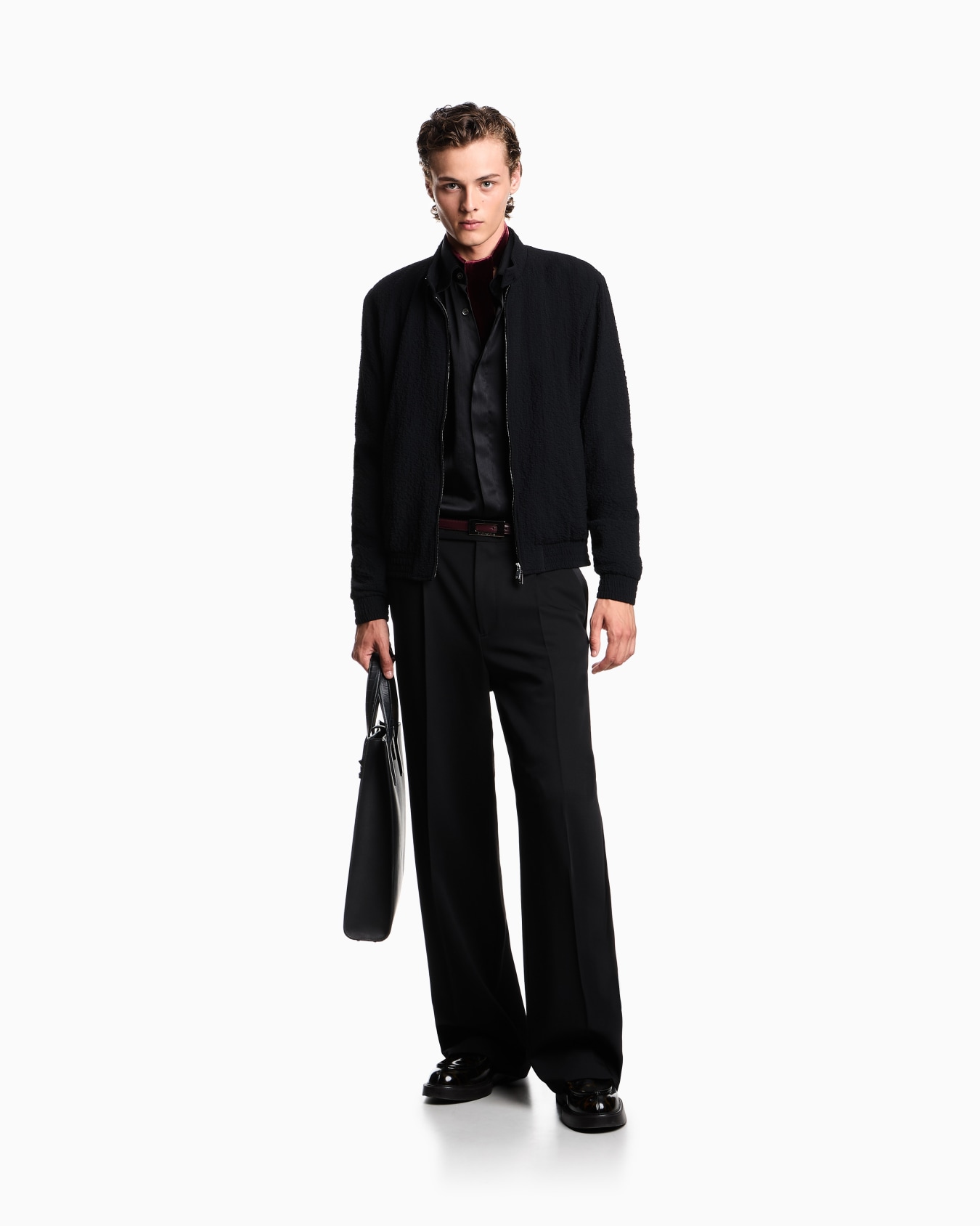 Blouson en tissu technique seersucker Diapositive 1