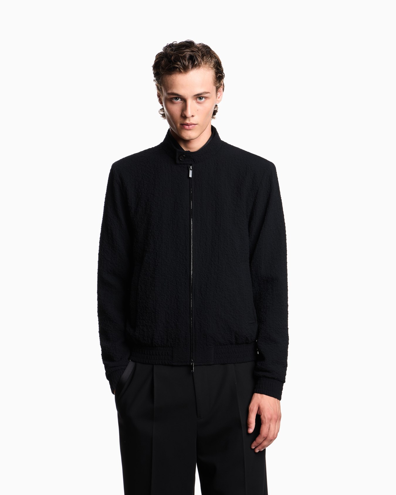 Blouson en tissu technique seersucker Diapositive 3