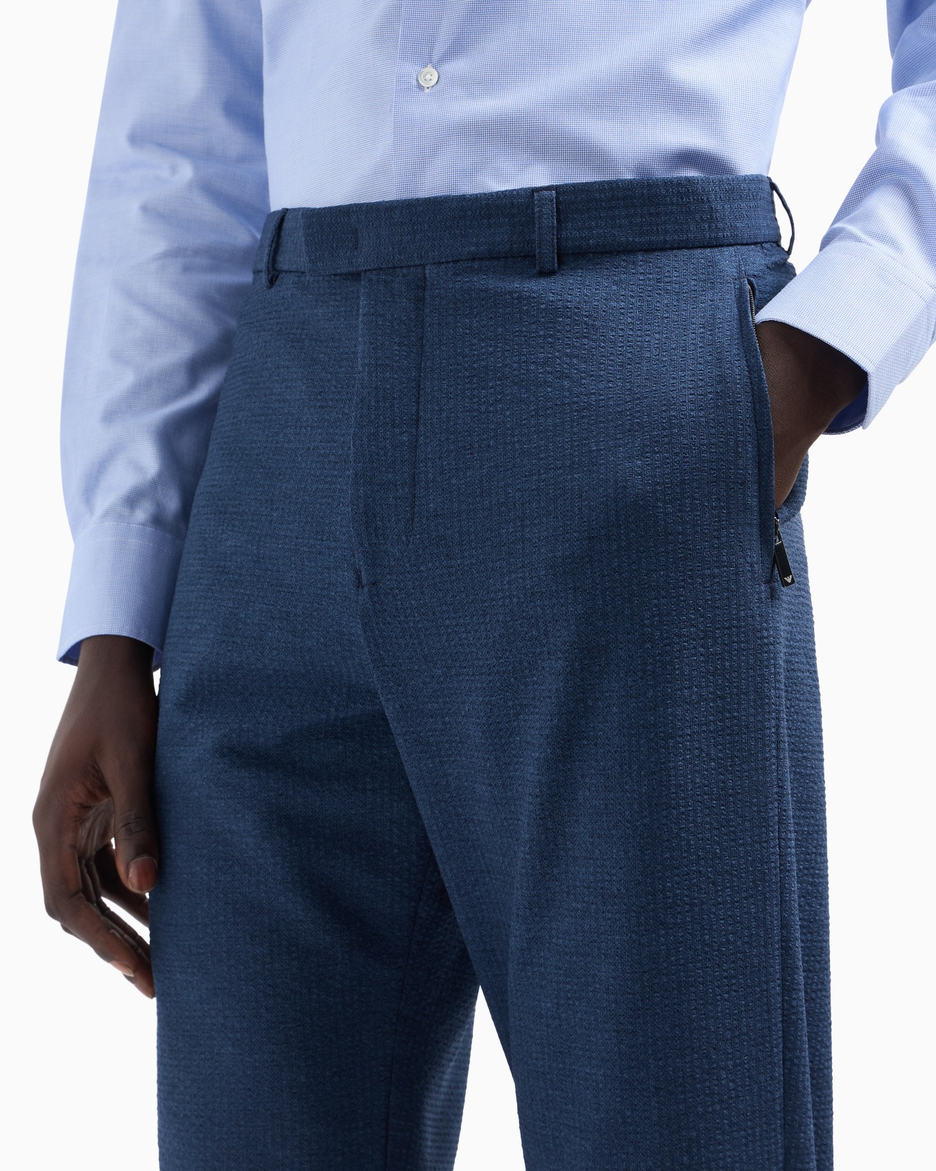 Armure cotton shirt with all-over micro-pattern Slide 5