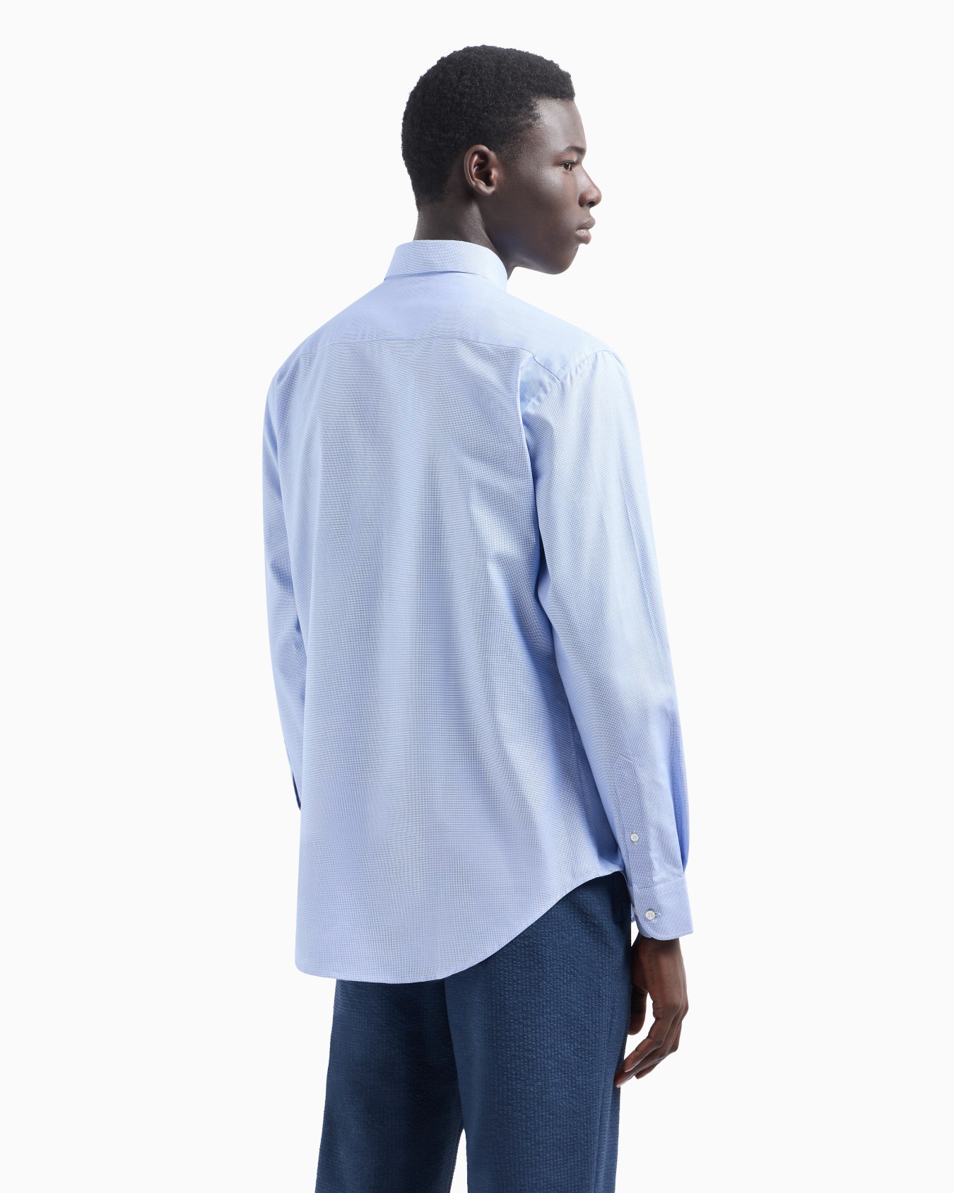 Armure cotton shirt with all-over micro-pattern Slide 2