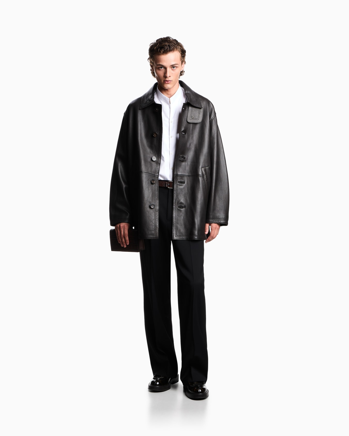 Armure cotton shirt with guru collar Slide 1