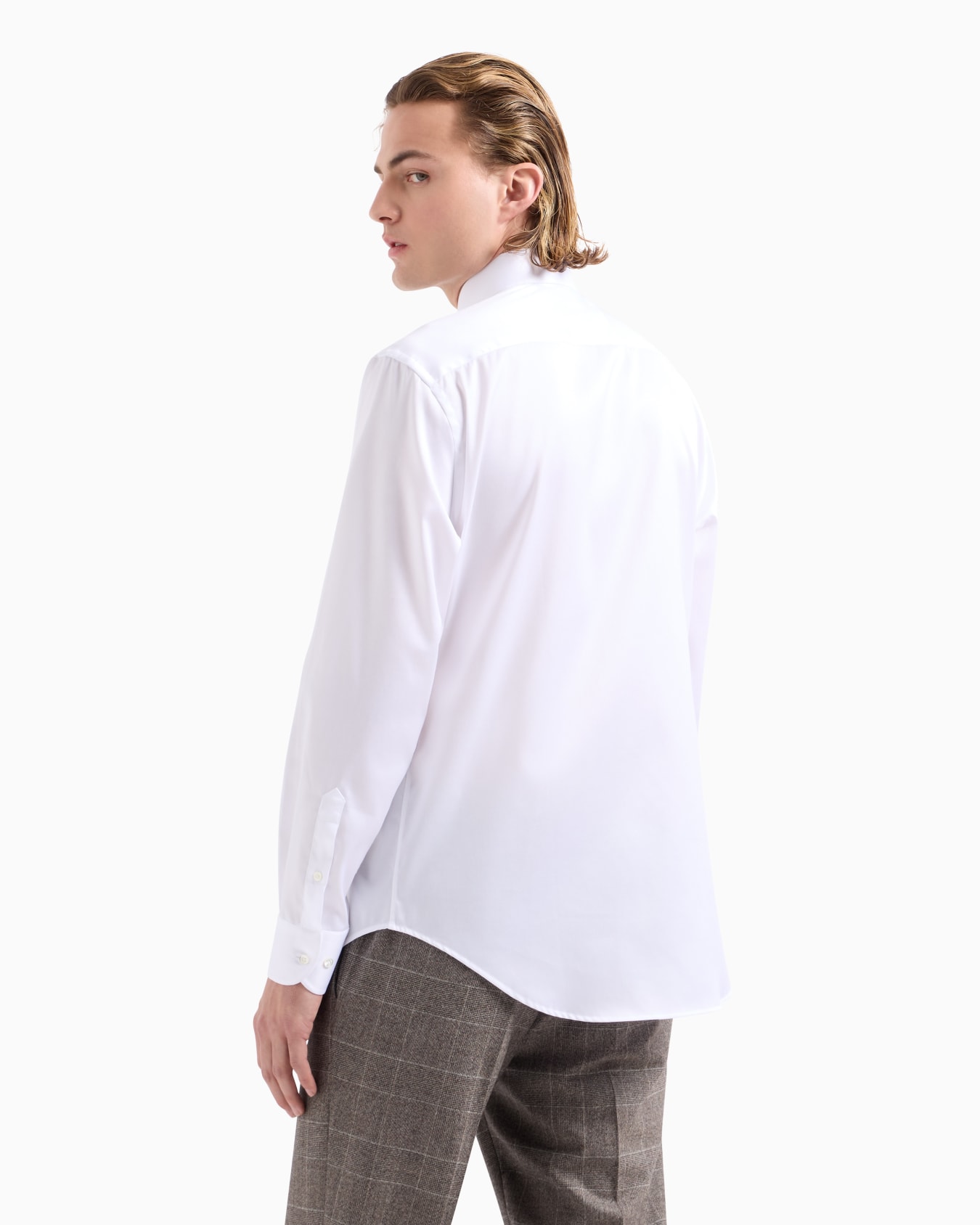 Camisa de algodón elástico sin planchado Diapositiva 2