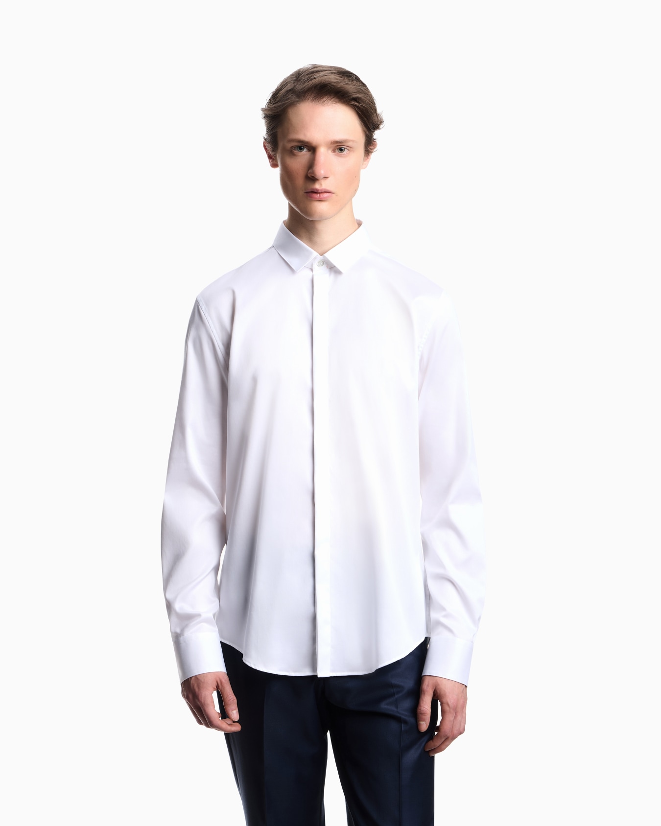 Stretch cotton shirt Slide 3