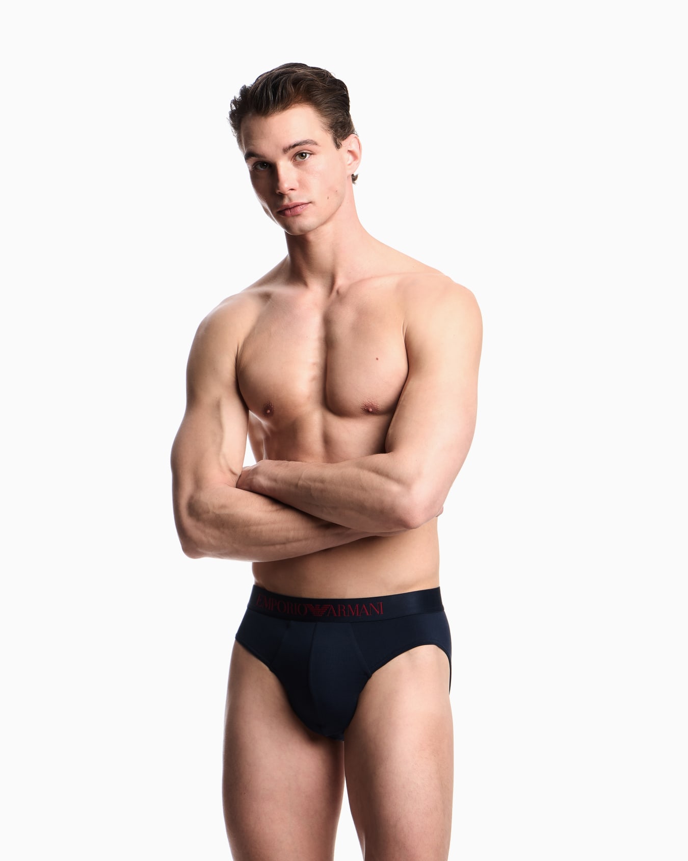 Two-pack of mixed pattern printed jersey briefs Slide 1