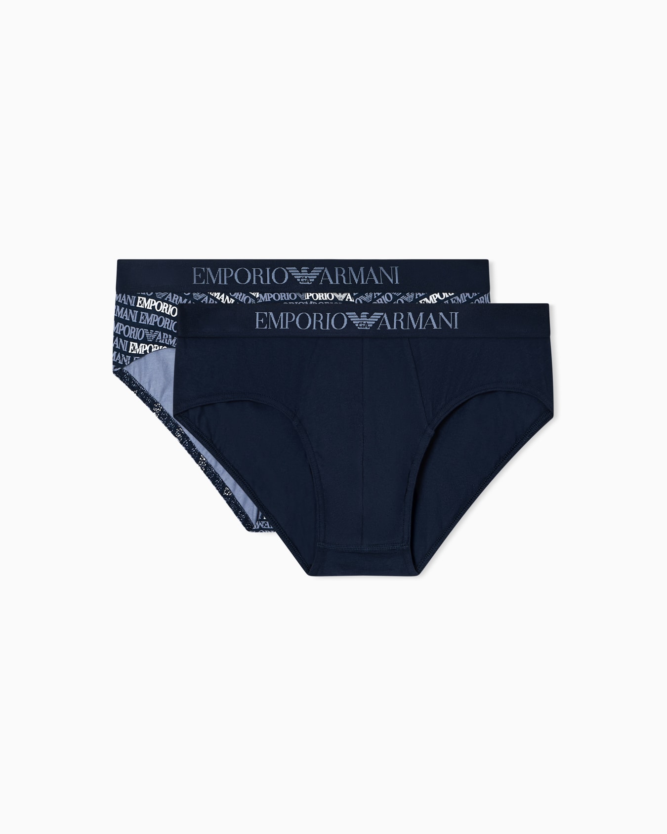 Two-pack of mixed pattern printed jersey briefs Slide 0
