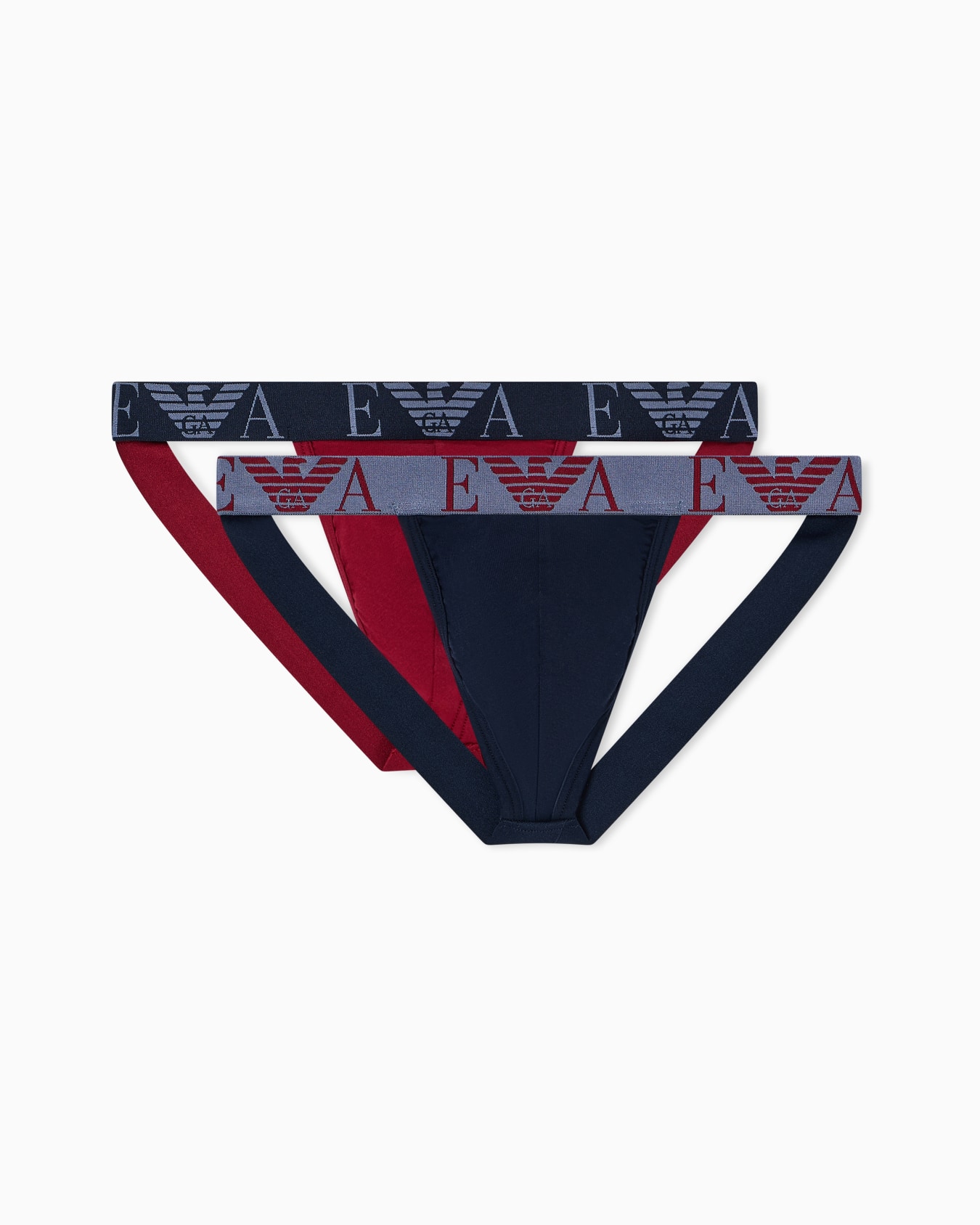 Two-pack of jockstraps with bold monogram logo Slide 0