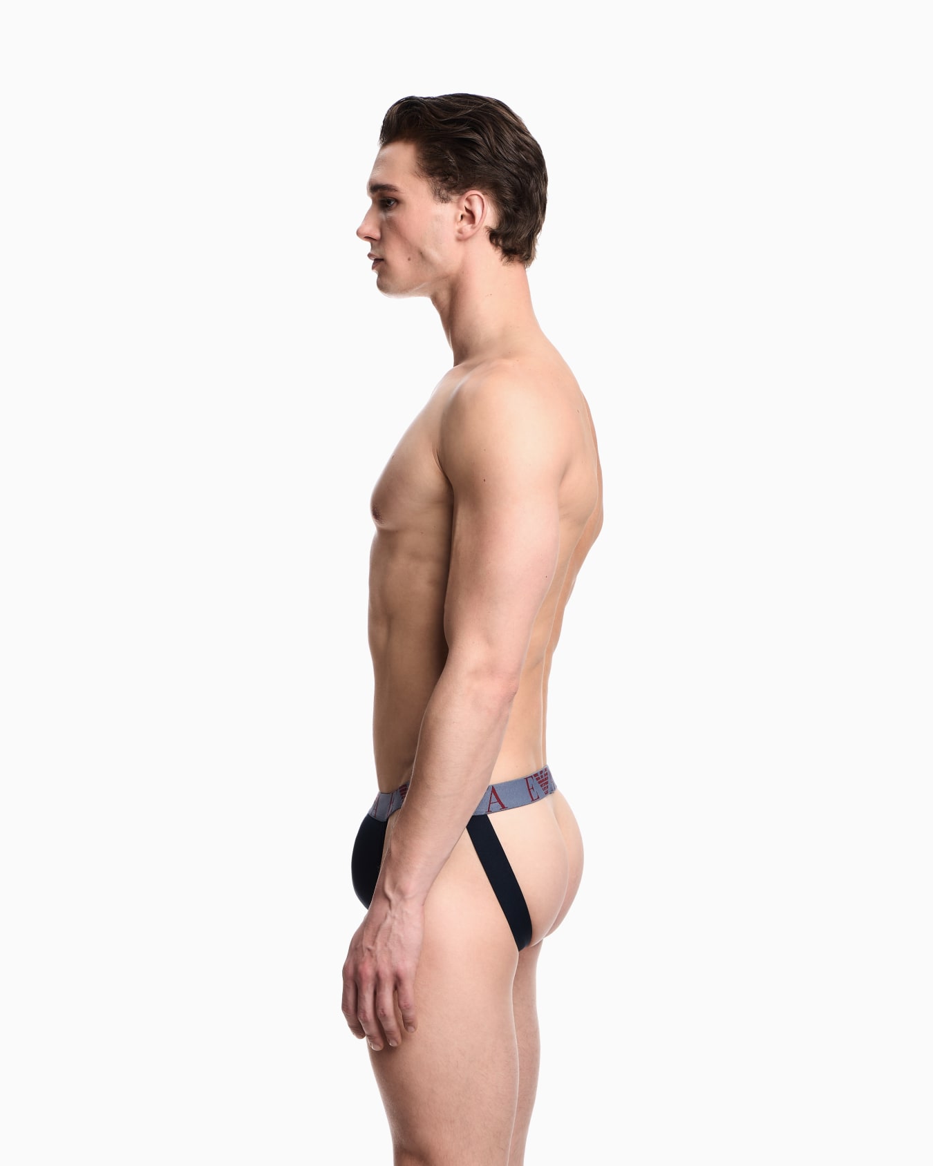 Two-pack of jockstraps with bold monogram logo Slide 2