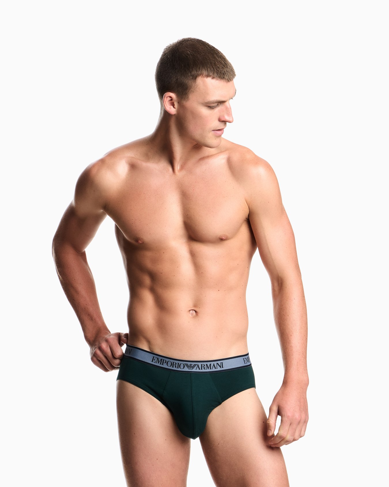 Three-pack of briefs with Core logo waistband Slide 1