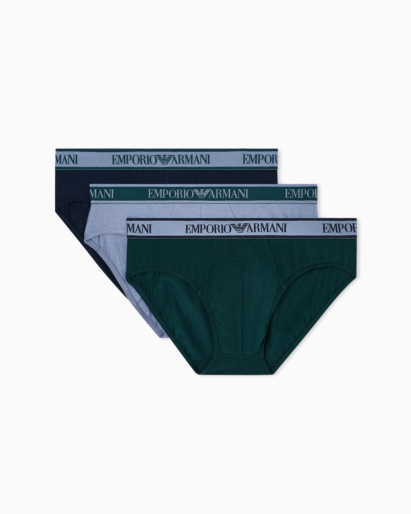 Three-pack of briefs with Core logo waistband Slide 0