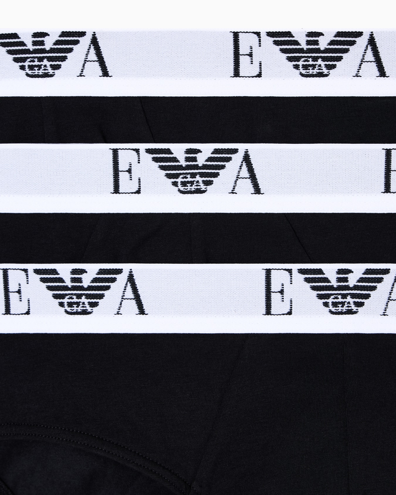 Lot de 3 slips en jersey stretch avec bande logo EA Diapositive 3