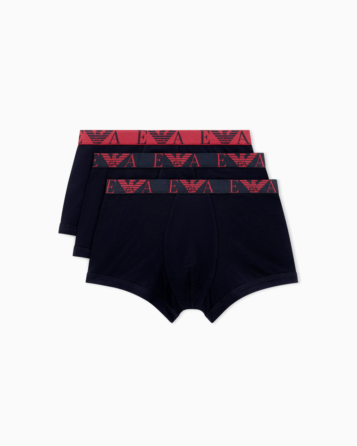 Lot de 3 boxers en jersey biologique avec bande brillante à logo ASV Diapositive 0