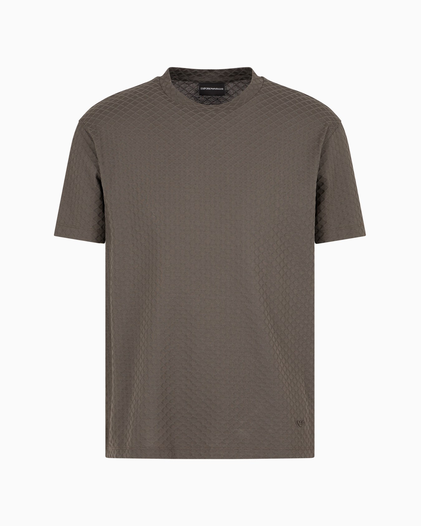 Jersey T-shirt with all-over jacquard pattern Slide 0