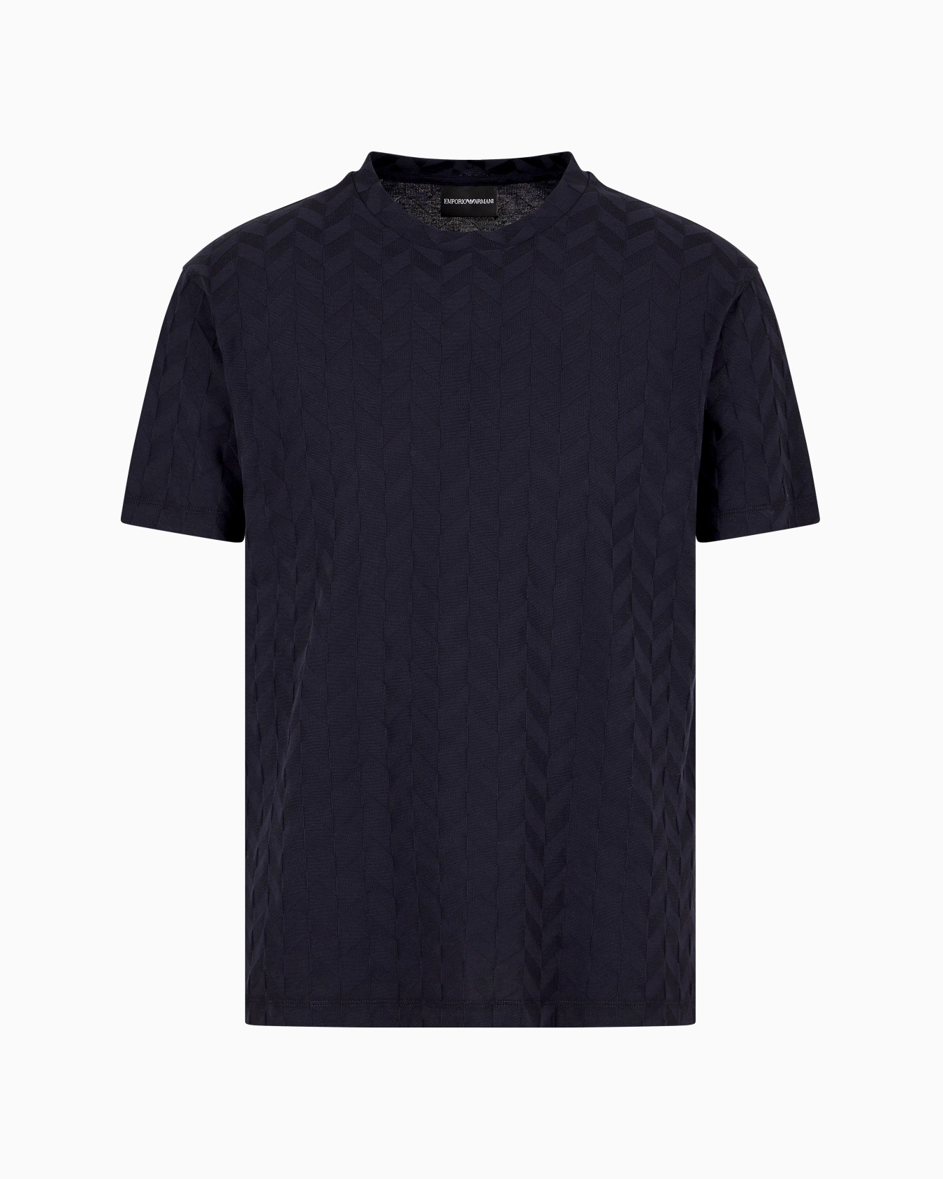 Jersey T-shirt with all-over jacquard pattern Slide 0