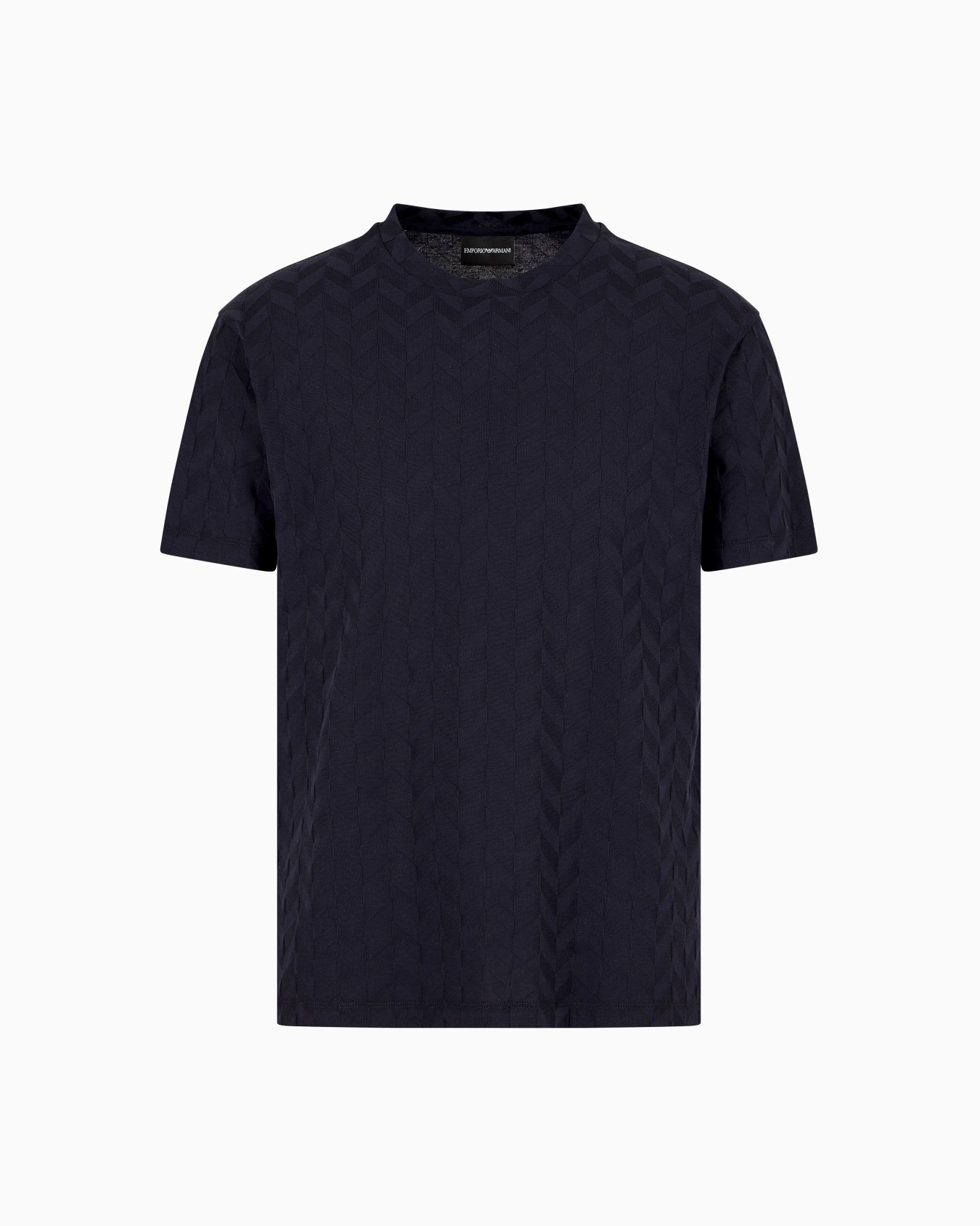 Jersey T-shirt with all-over jacquard pattern Slide 0