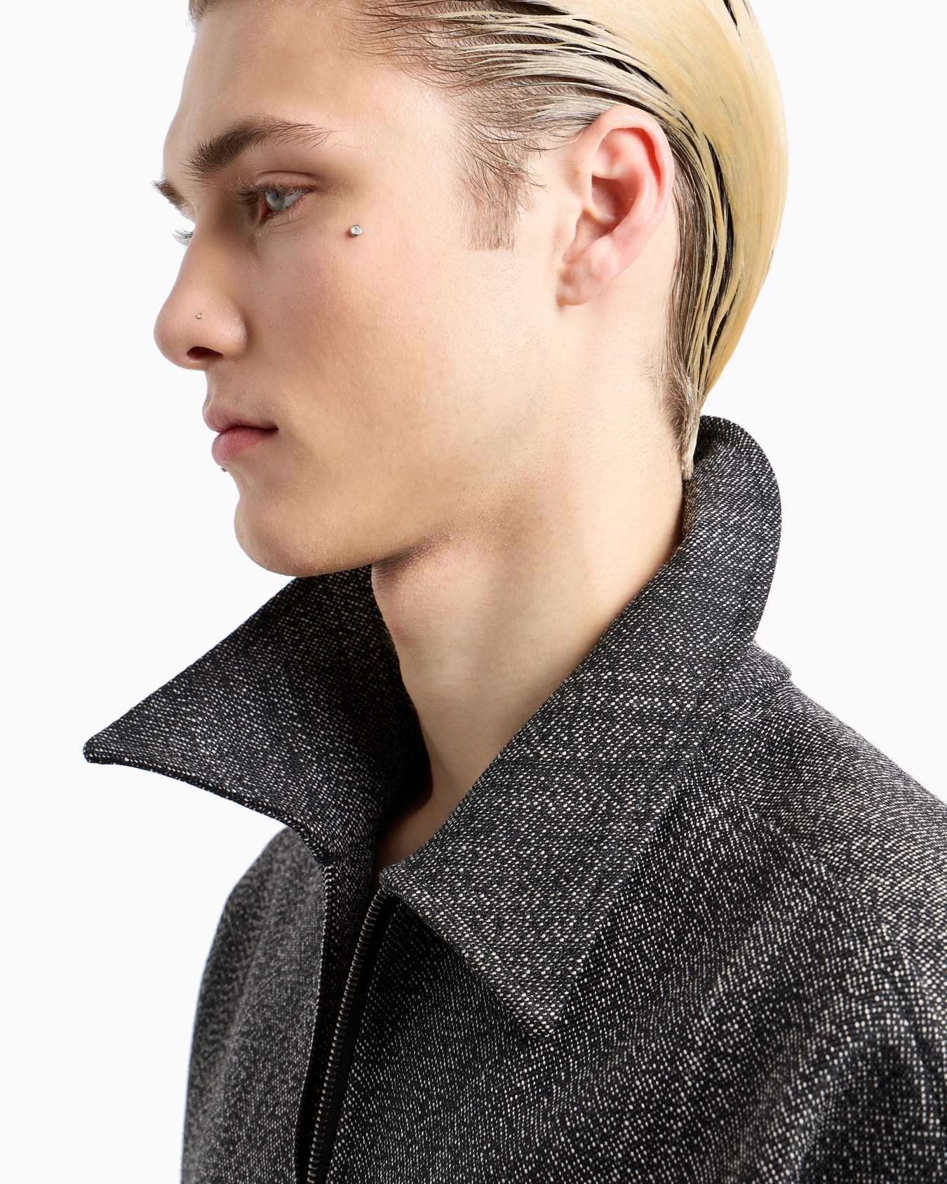 Virgin wool-blend compact armure blouson Slide 5