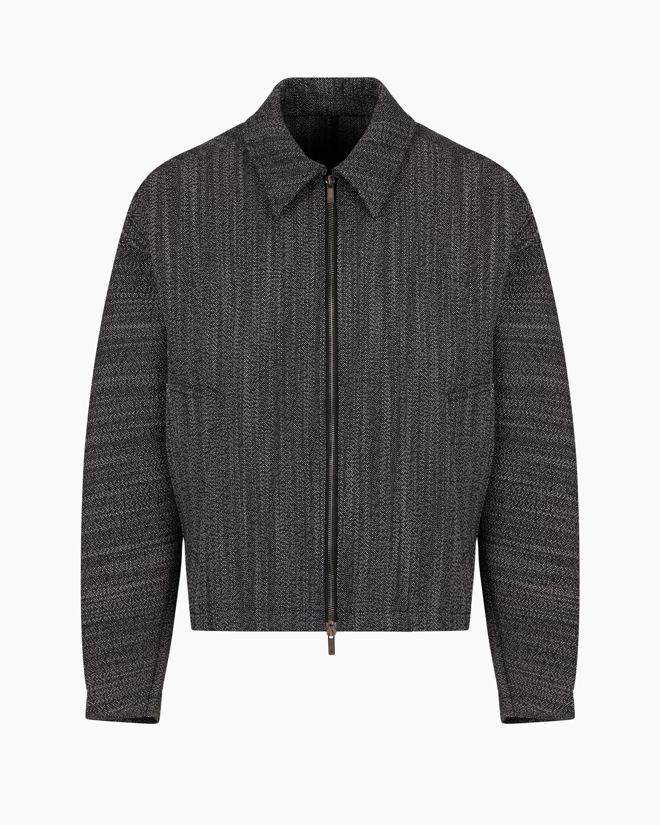 Virgin wool-blend compact armure blouson Slide 0