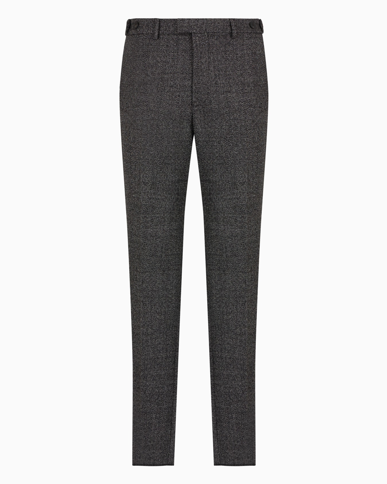 Pantalon en grisaille compacte de laine moulinée Diapositive 0