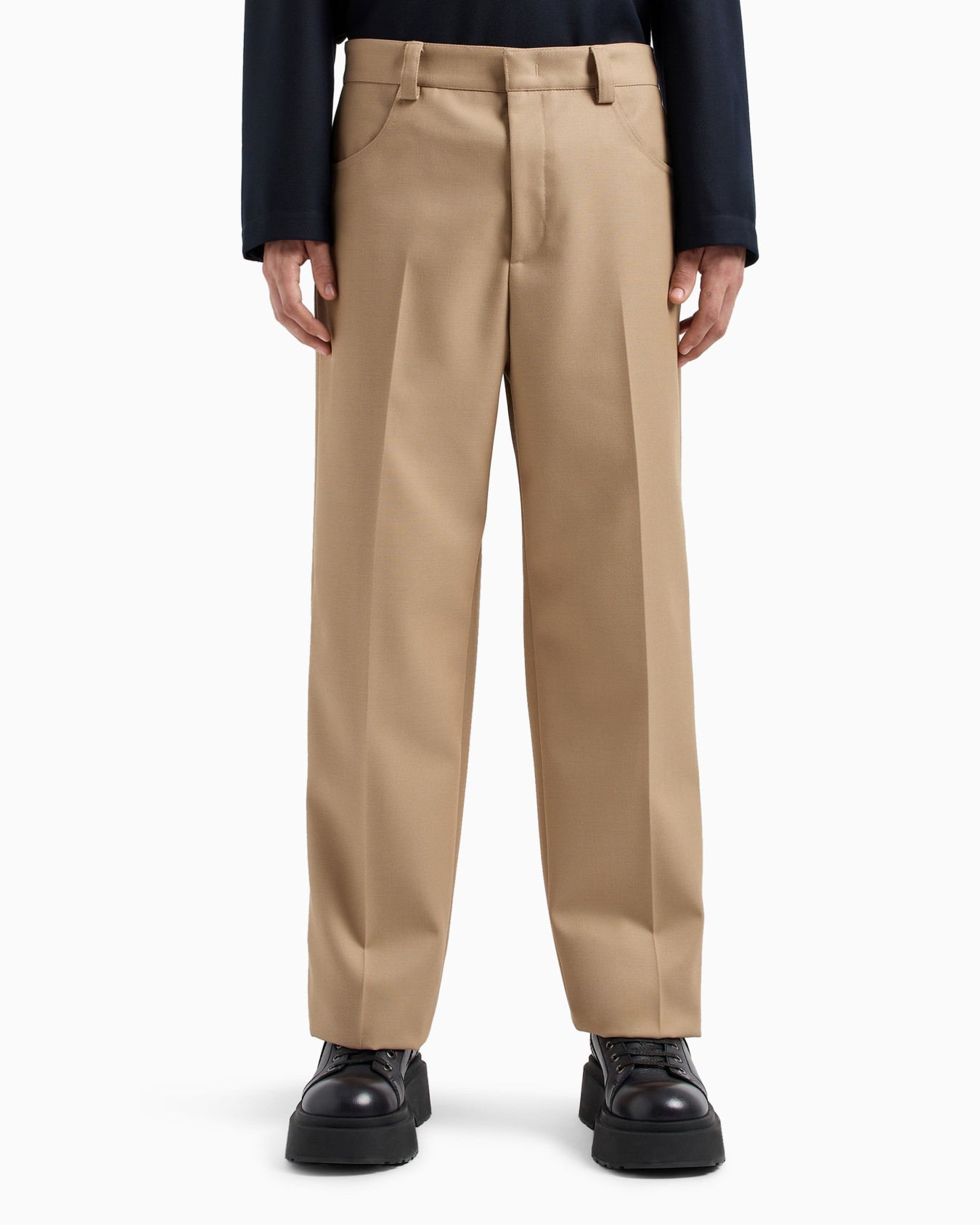Heavyweight trousers in compact gabardine Slide 2