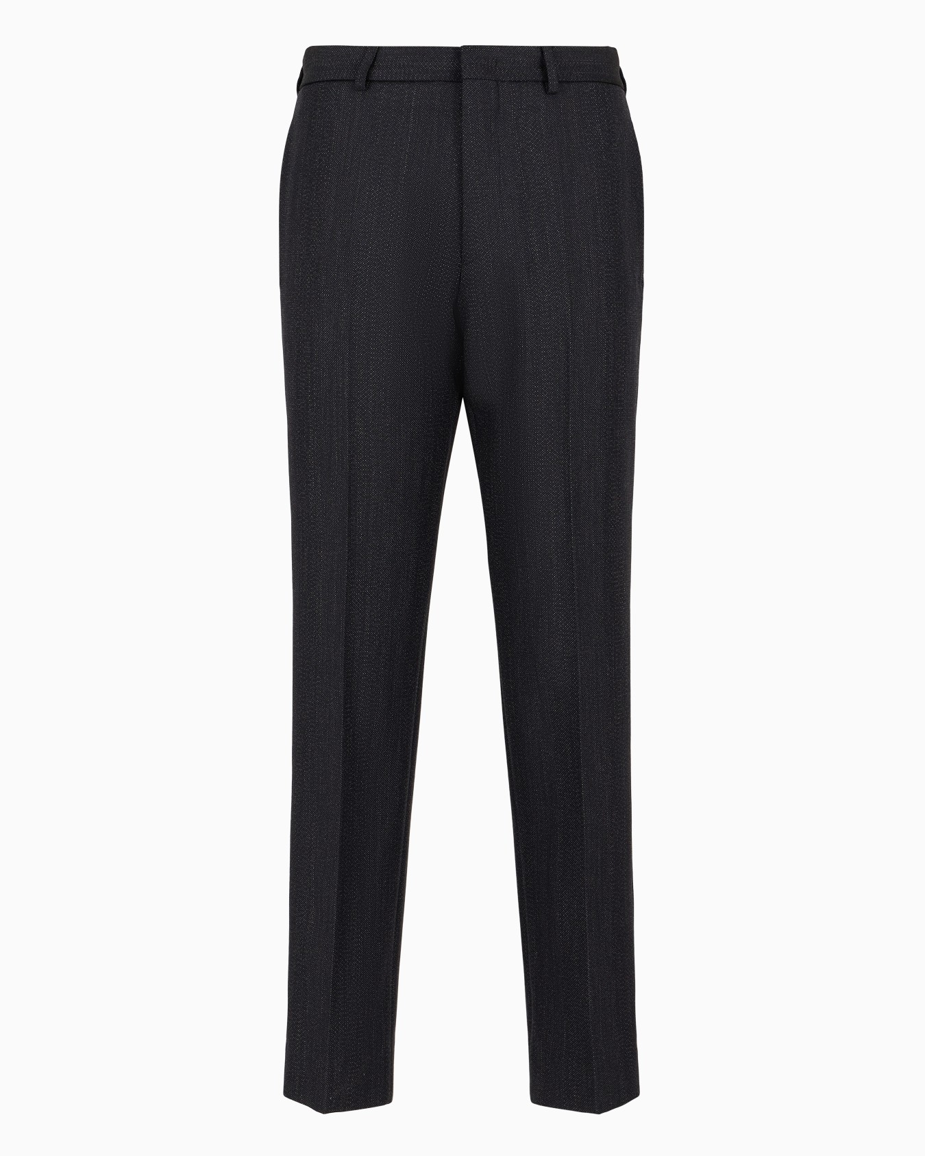 Pantalones en mezcla de lana mouliné con motivo chevrón Diapositiva 0