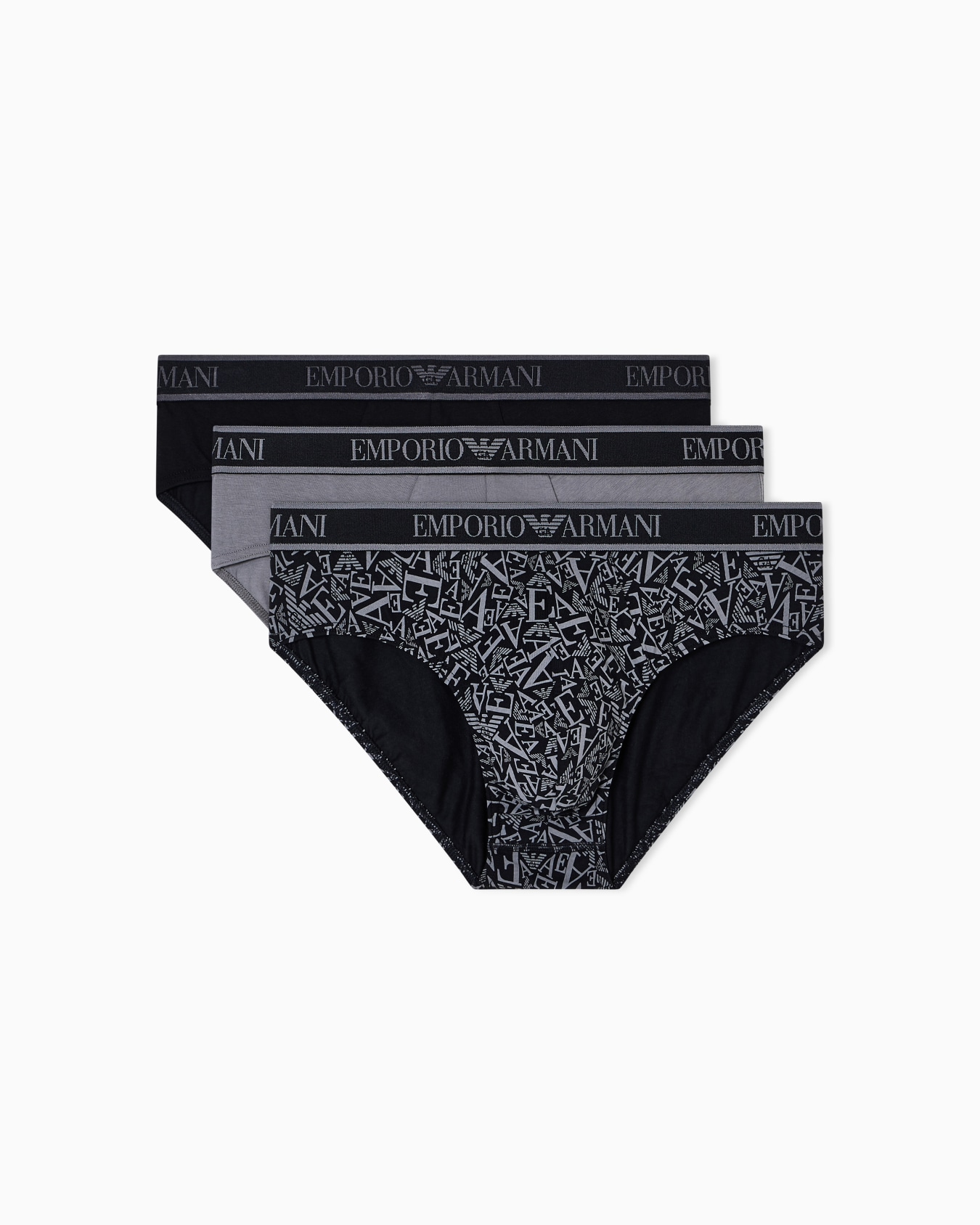 Three-pack of briefs with Core logo waistband Slide 0