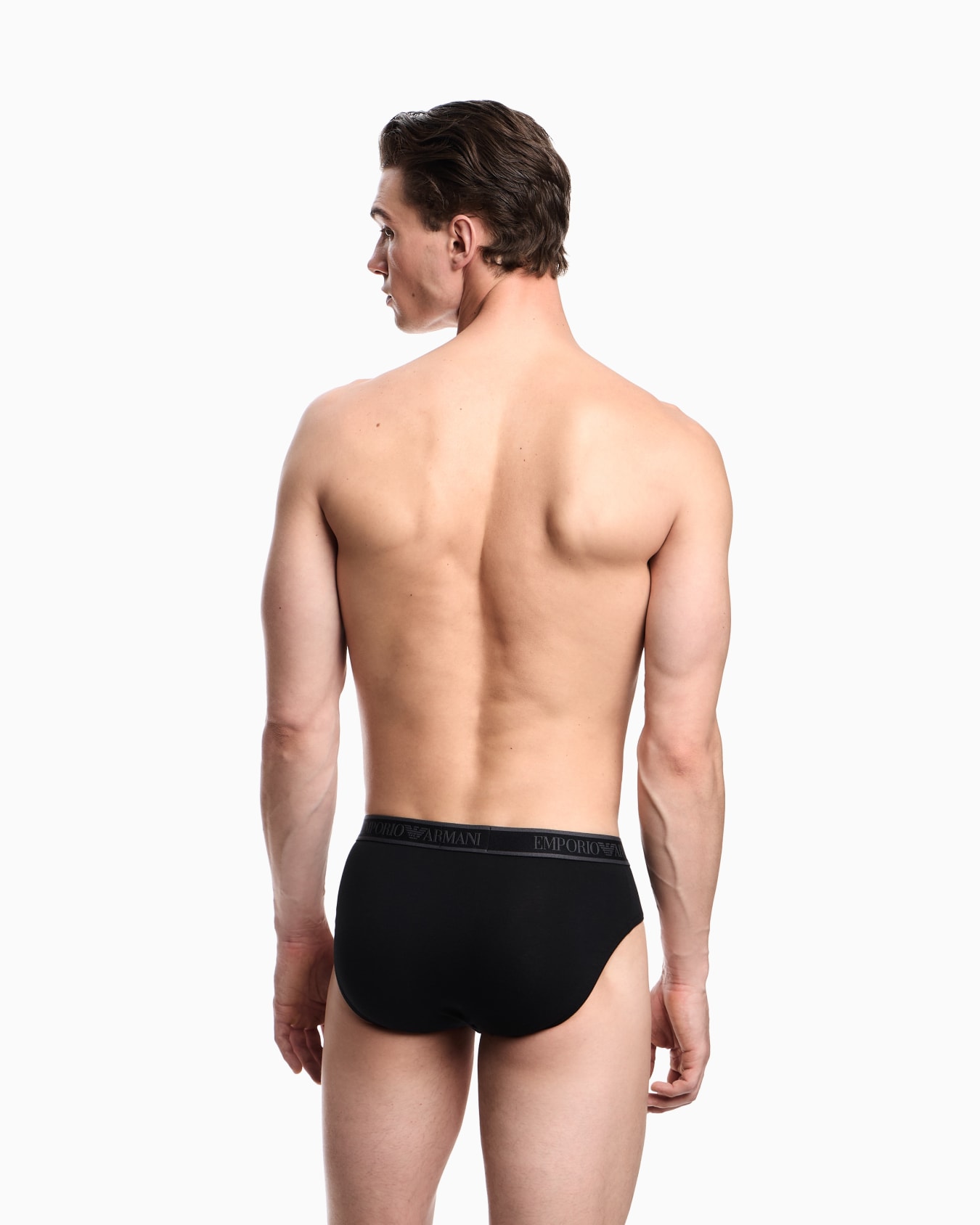 Three-pack of briefs with Core logo waistband Slide 2