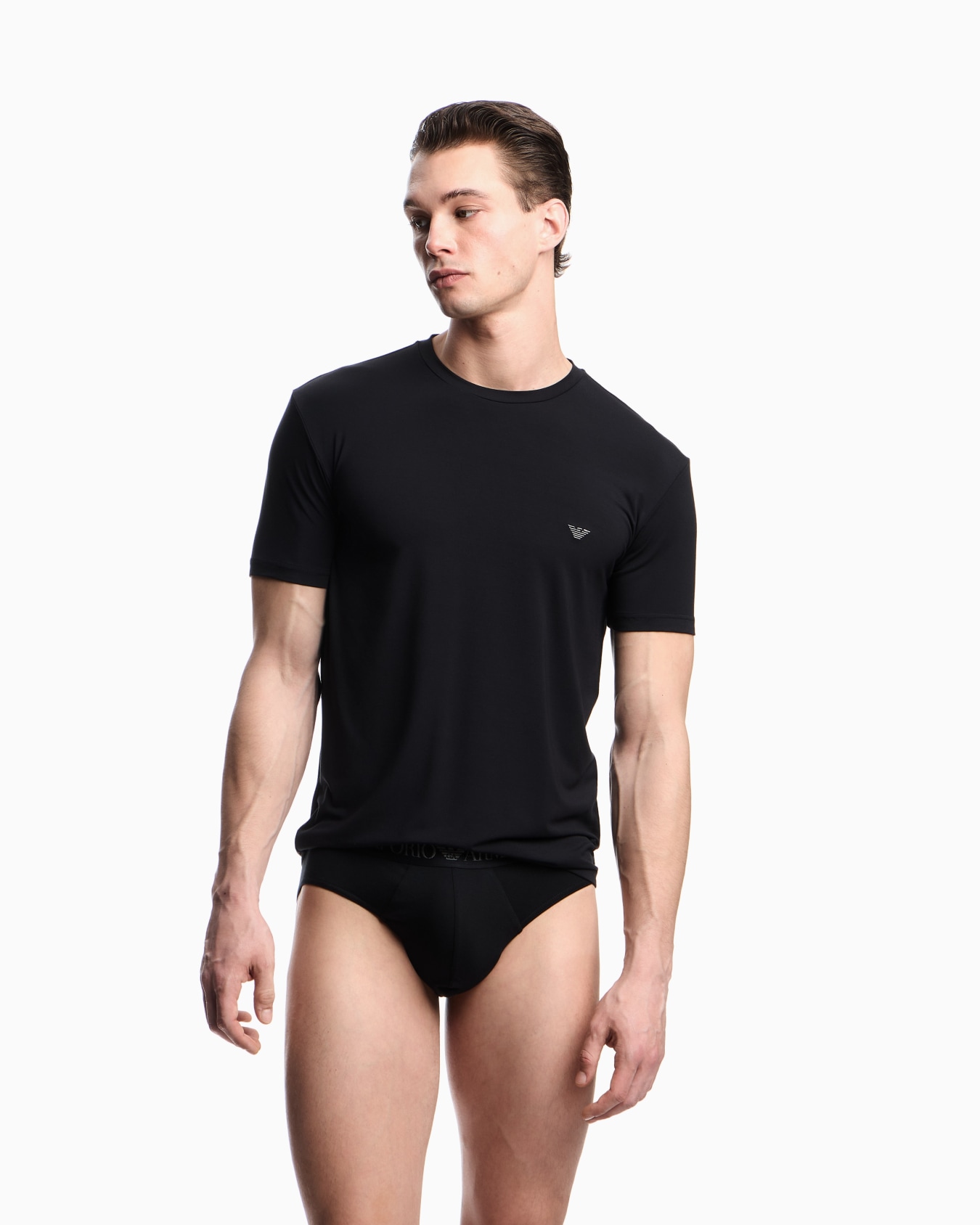 T-shirt loungewear fitted fit in soft modal Slide 1