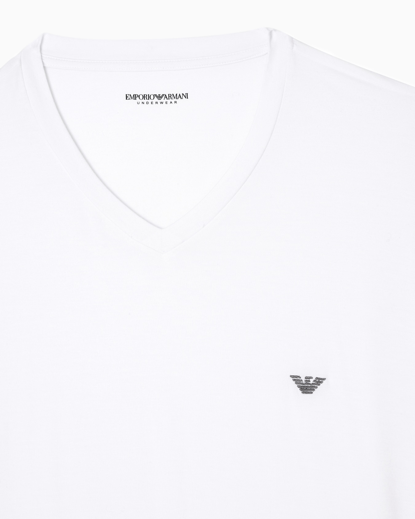 Loungewear fitted V-neck T-shirt in cosy modal Slide 3