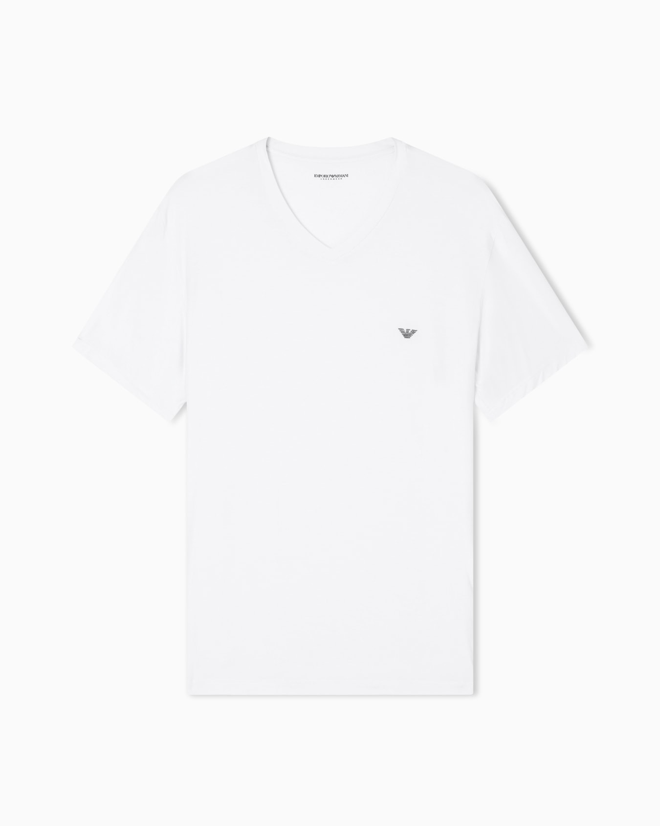 Loungewear fitted V-neck T-shirt in cosy modal Slide 0