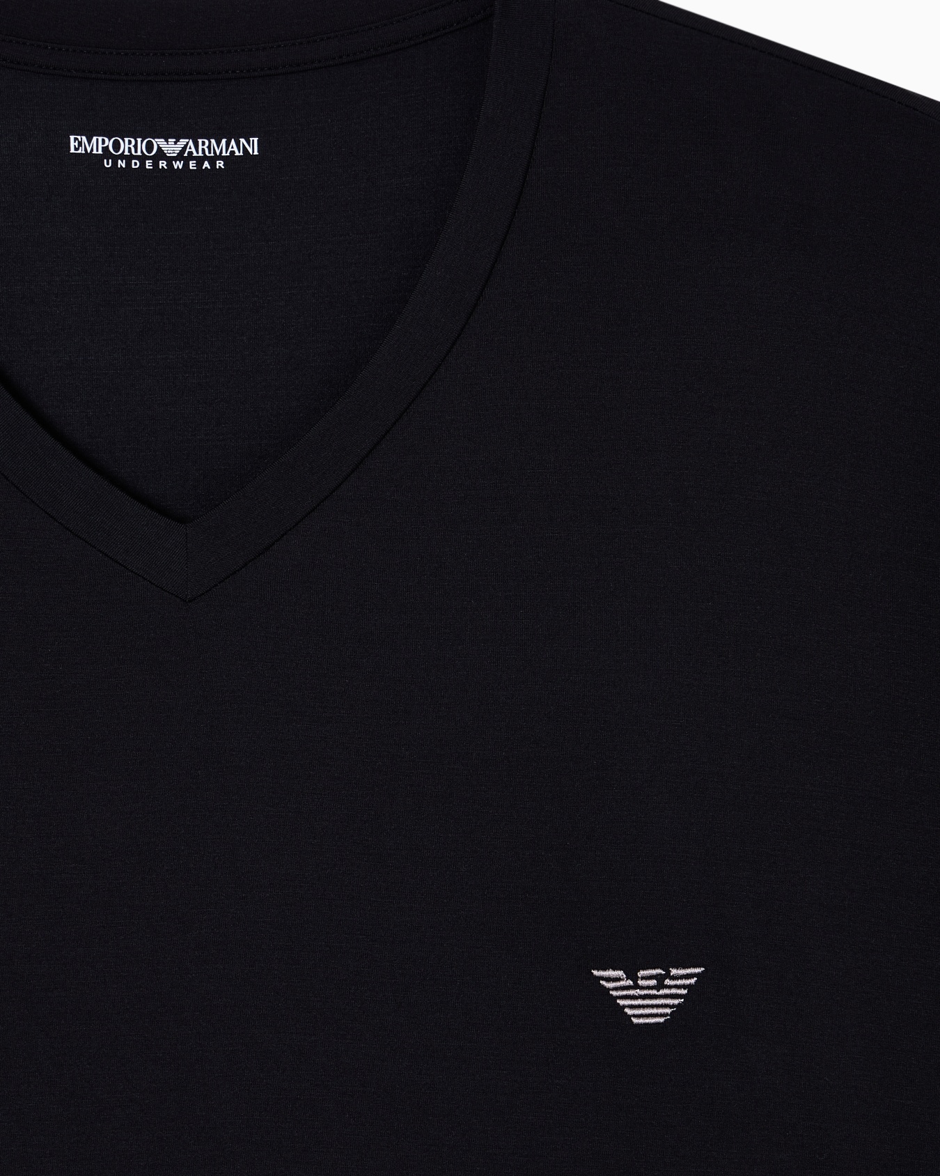 Loungewear fitted V-neck T-shirt in cosy modal Slide 3