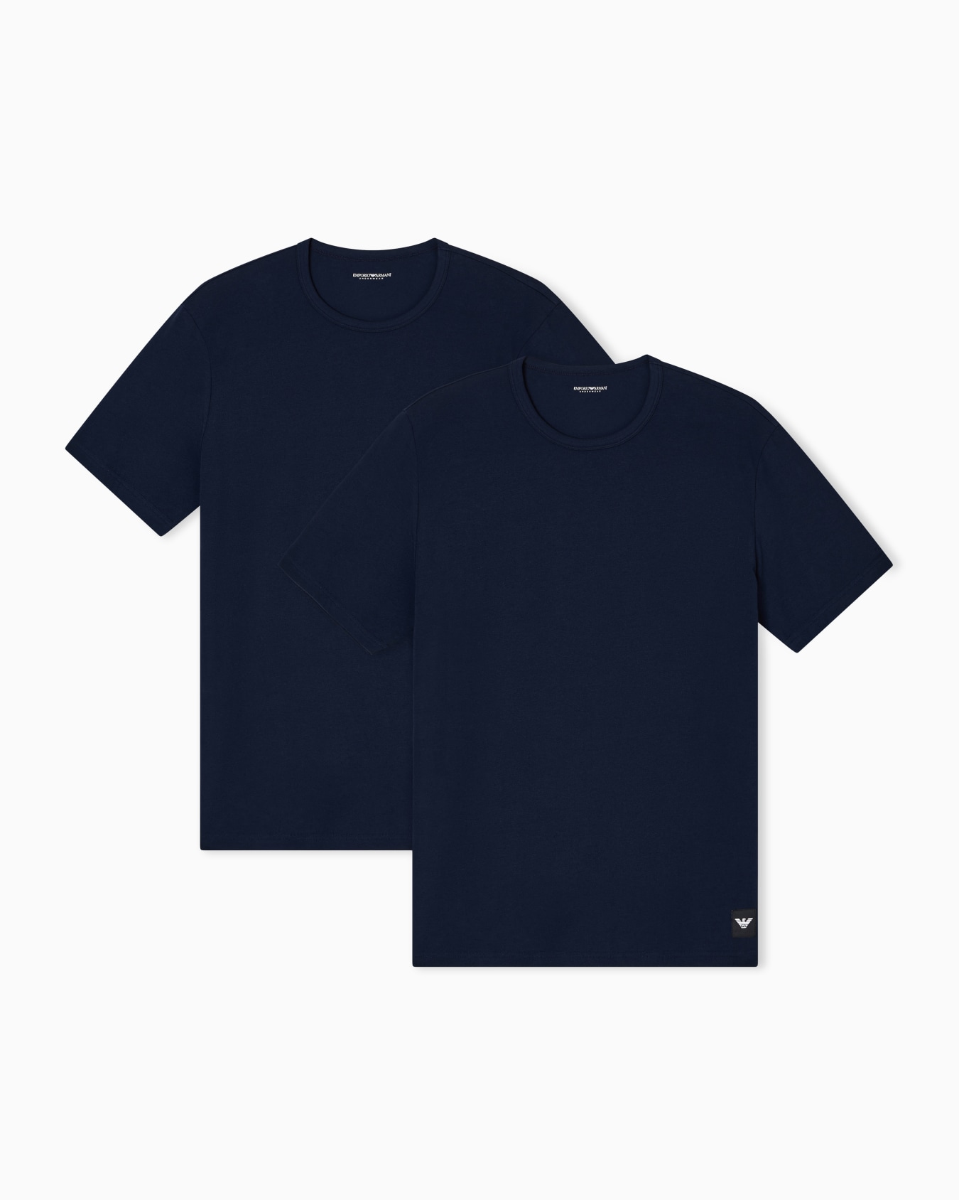 Pack 2 T-shirt loungewear in jersey Essential logolabel Slide 0