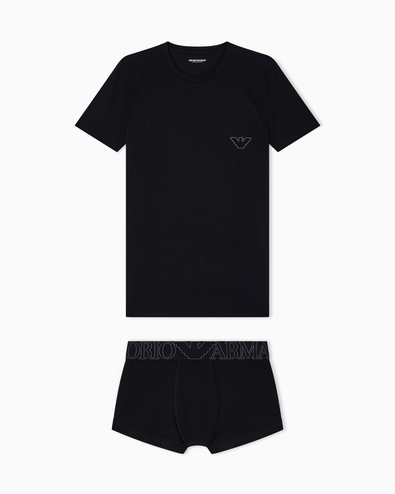 ASV Megalogo underwear set of T-shirt and boxer briefs Slide 0